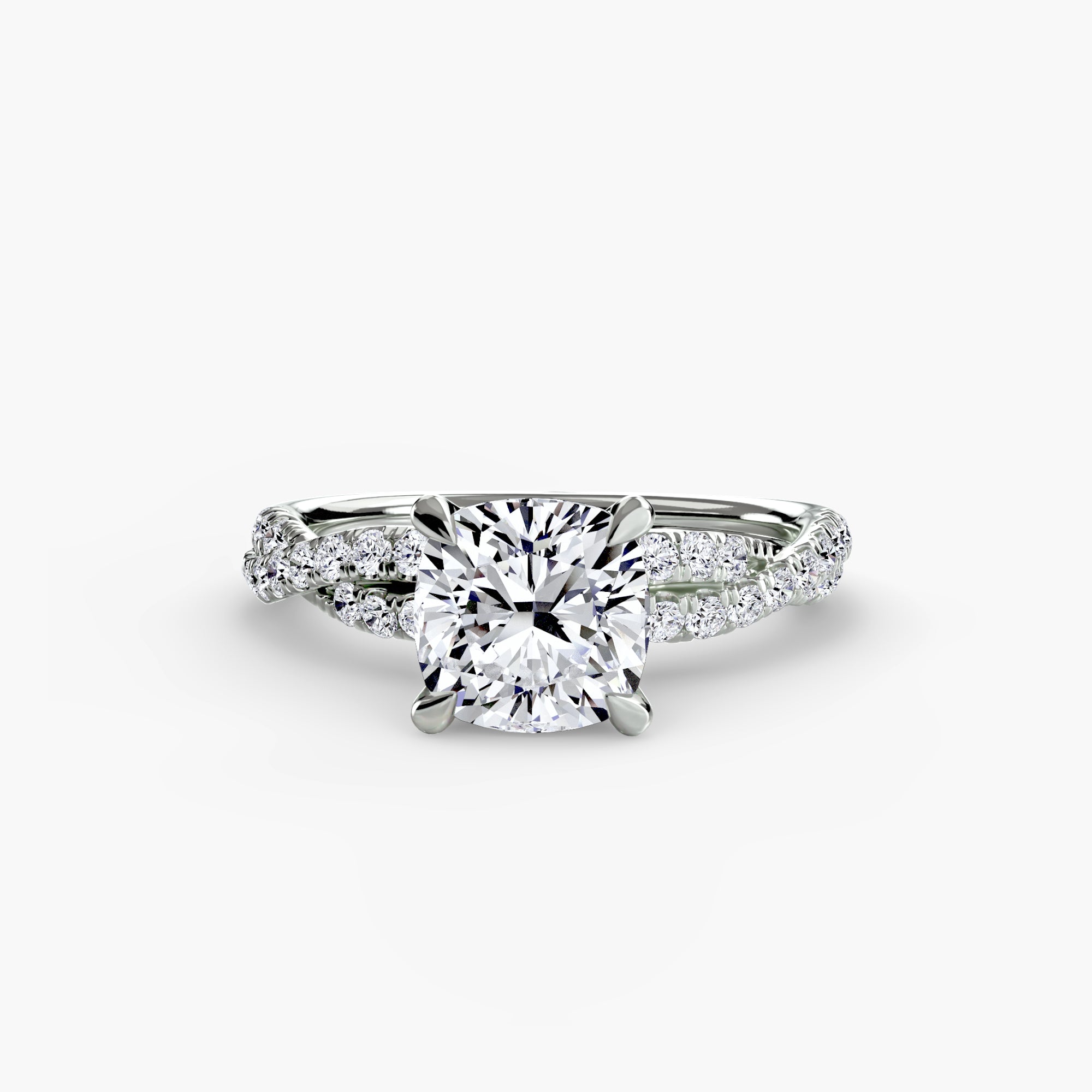 The Twisted Pavé Solitaire Ring