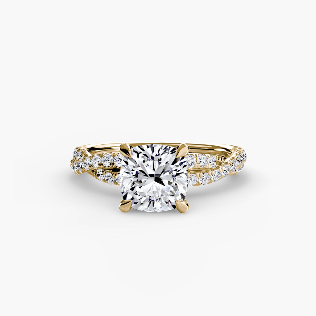 The Twisted Pavé Solitaire Ring