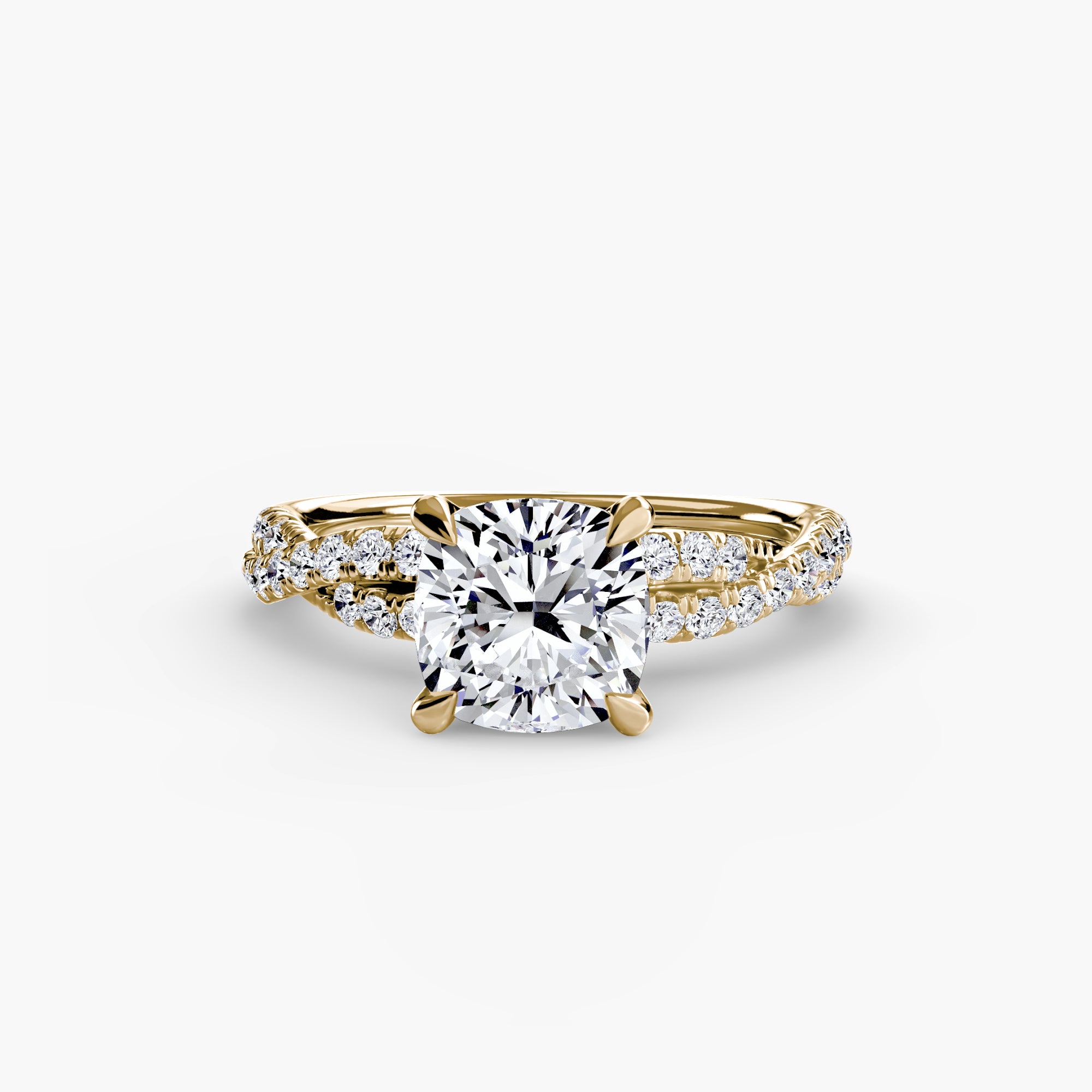 The Twisted Pavé Solitaire Ring