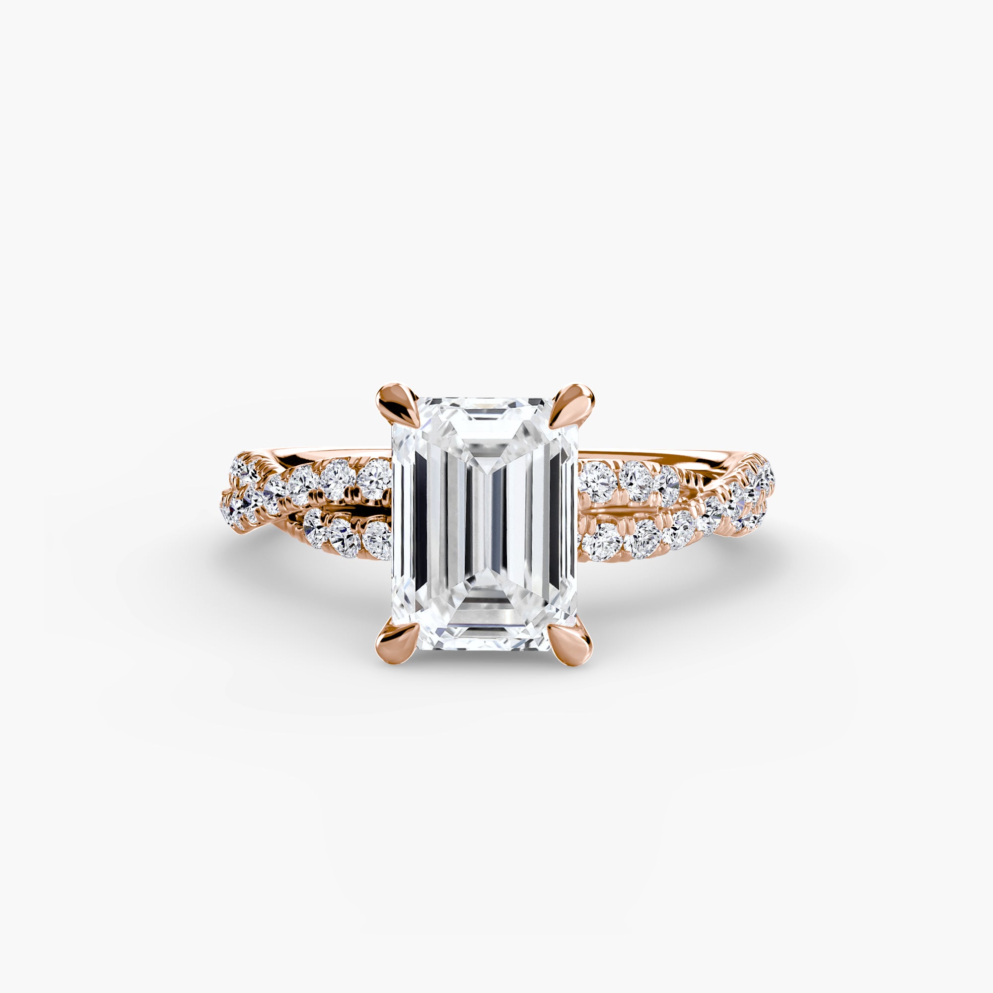 The Twisted Pavé Solitaire Ring