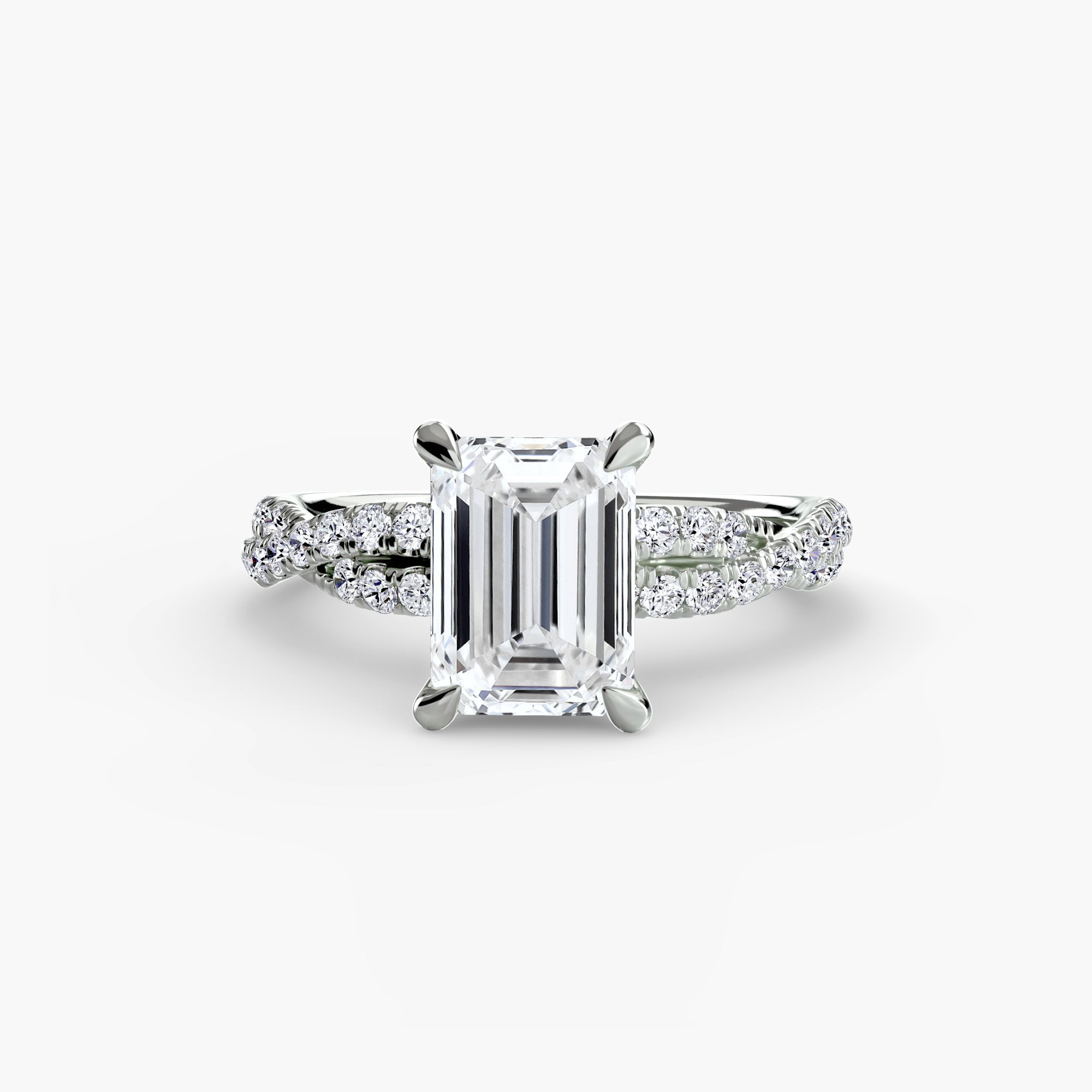 The Twisted Pavé Solitaire Ring