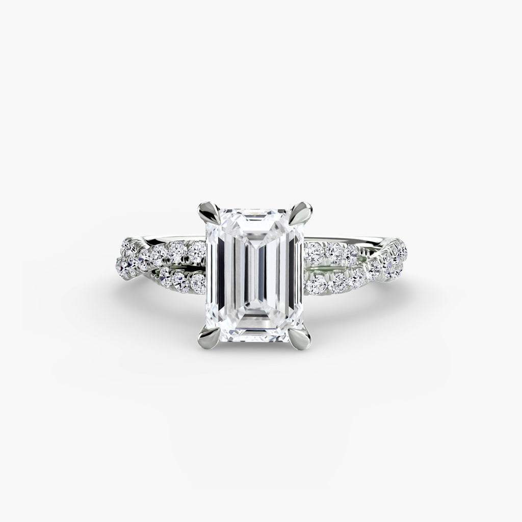 The Twisted Pavé Solitaire Ring