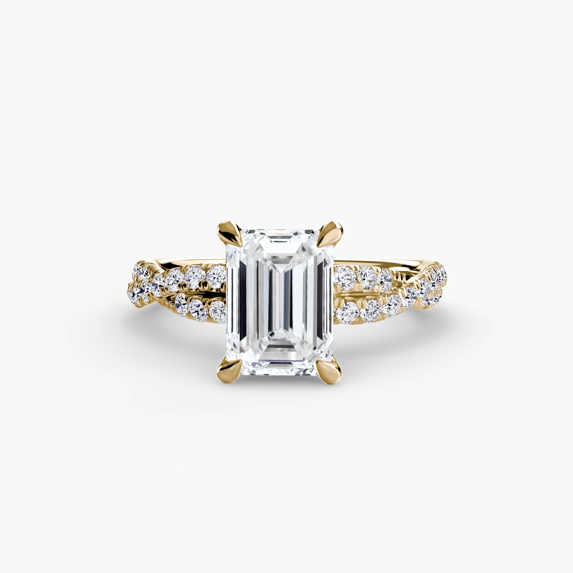 The Twisted Pavé Solitaire Ring