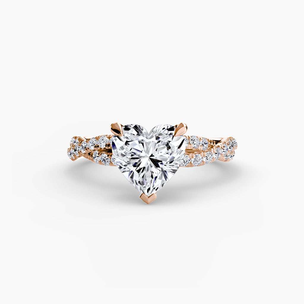 The Twisted Pavé Solitaire Ring