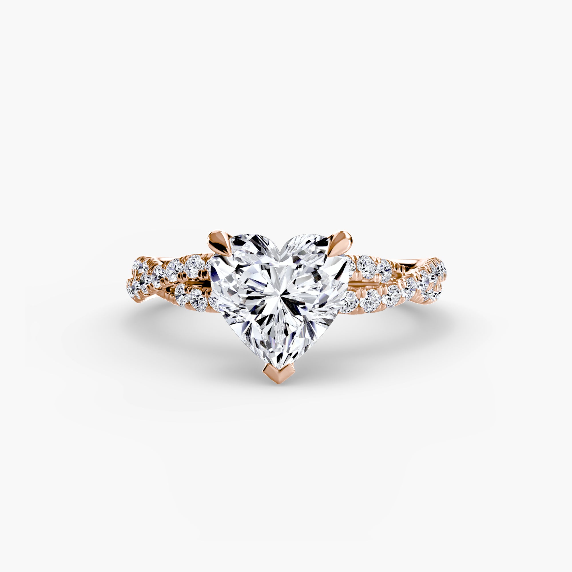 The Twisted Pavé Solitaire Ring
