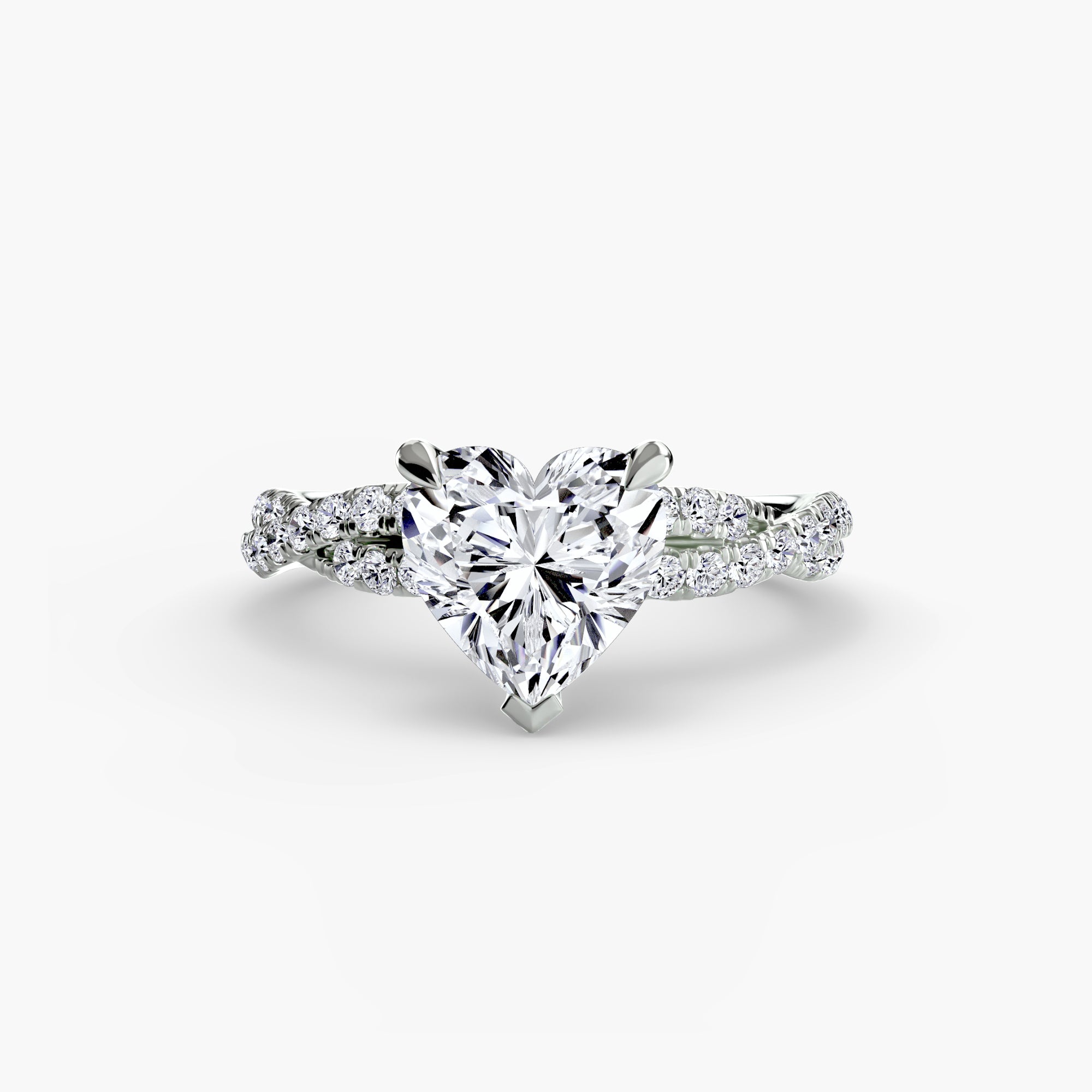 The Twisted Pavé Solitaire Ring