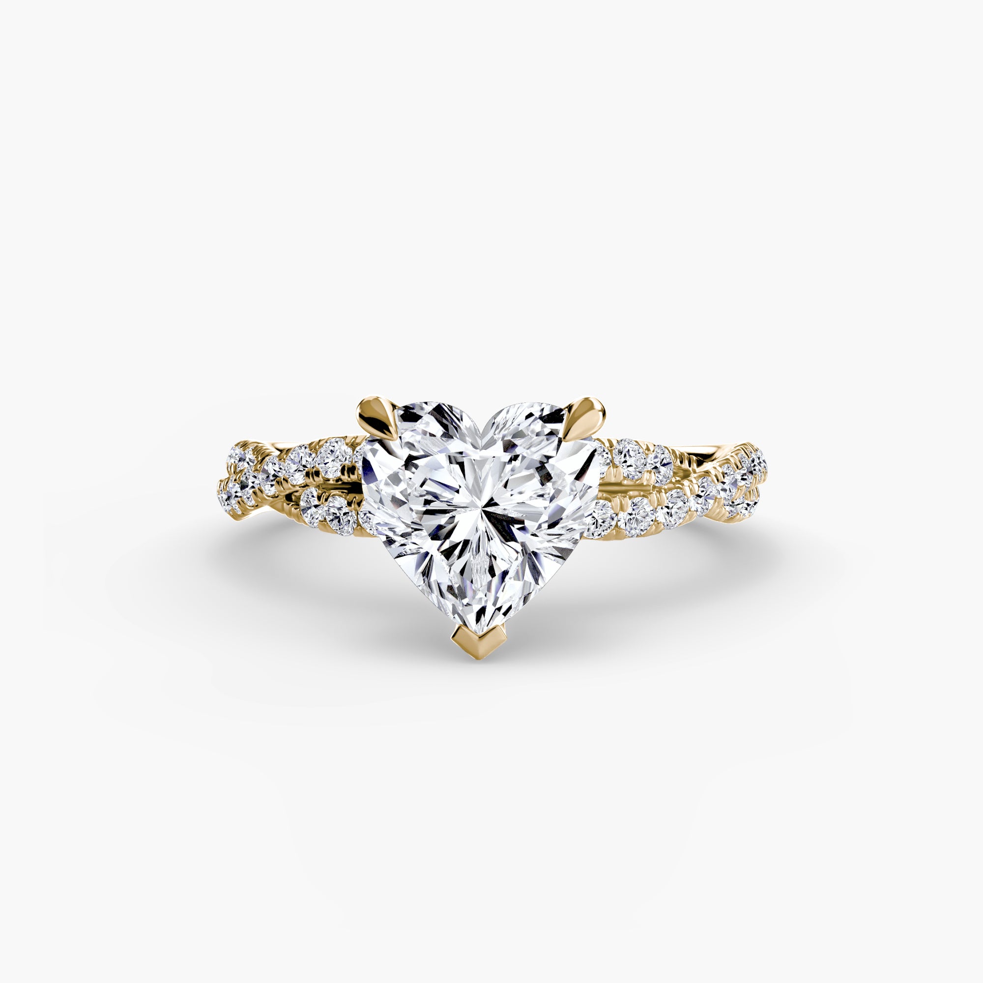 The Twisted Pavé Solitaire Ring