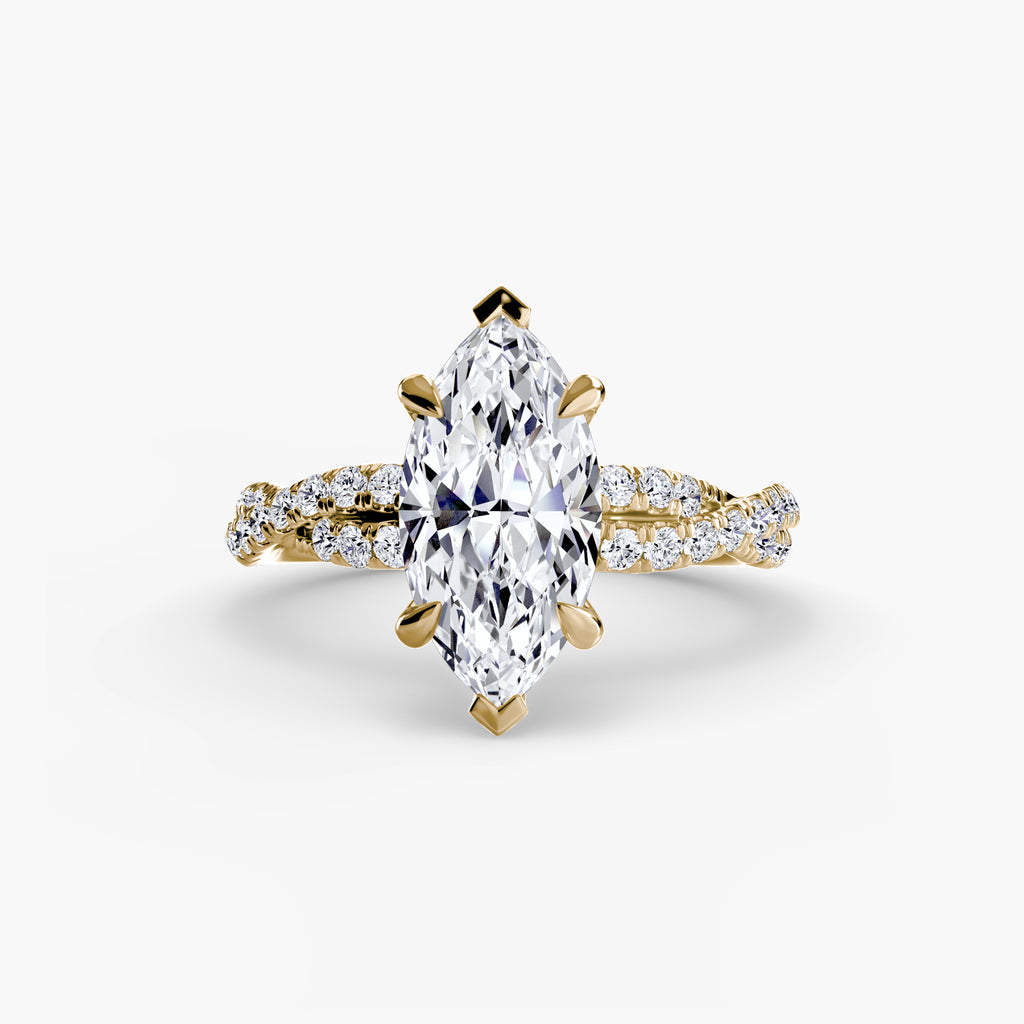 The Twisted Pavé Solitaire Ring