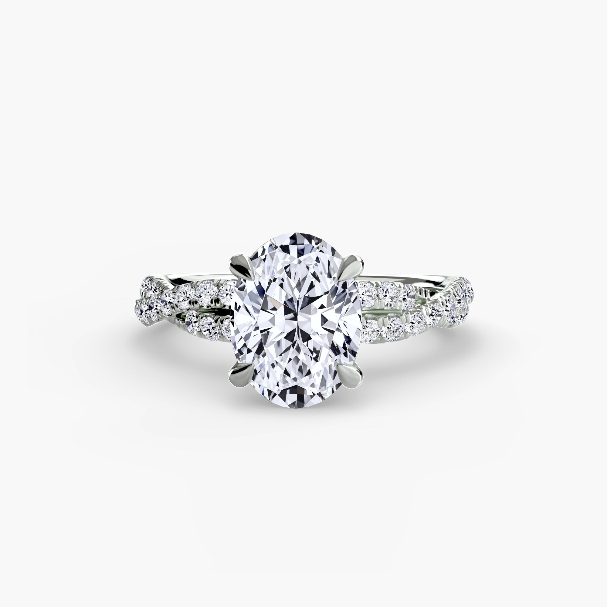 The Twisted Pavé Solitaire Ring