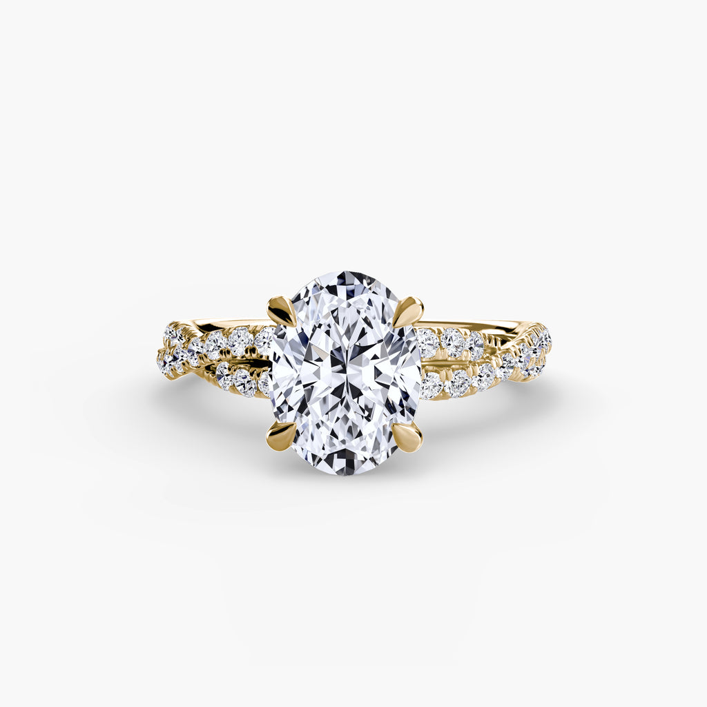 The Twisted Pavé Solitaire Ring