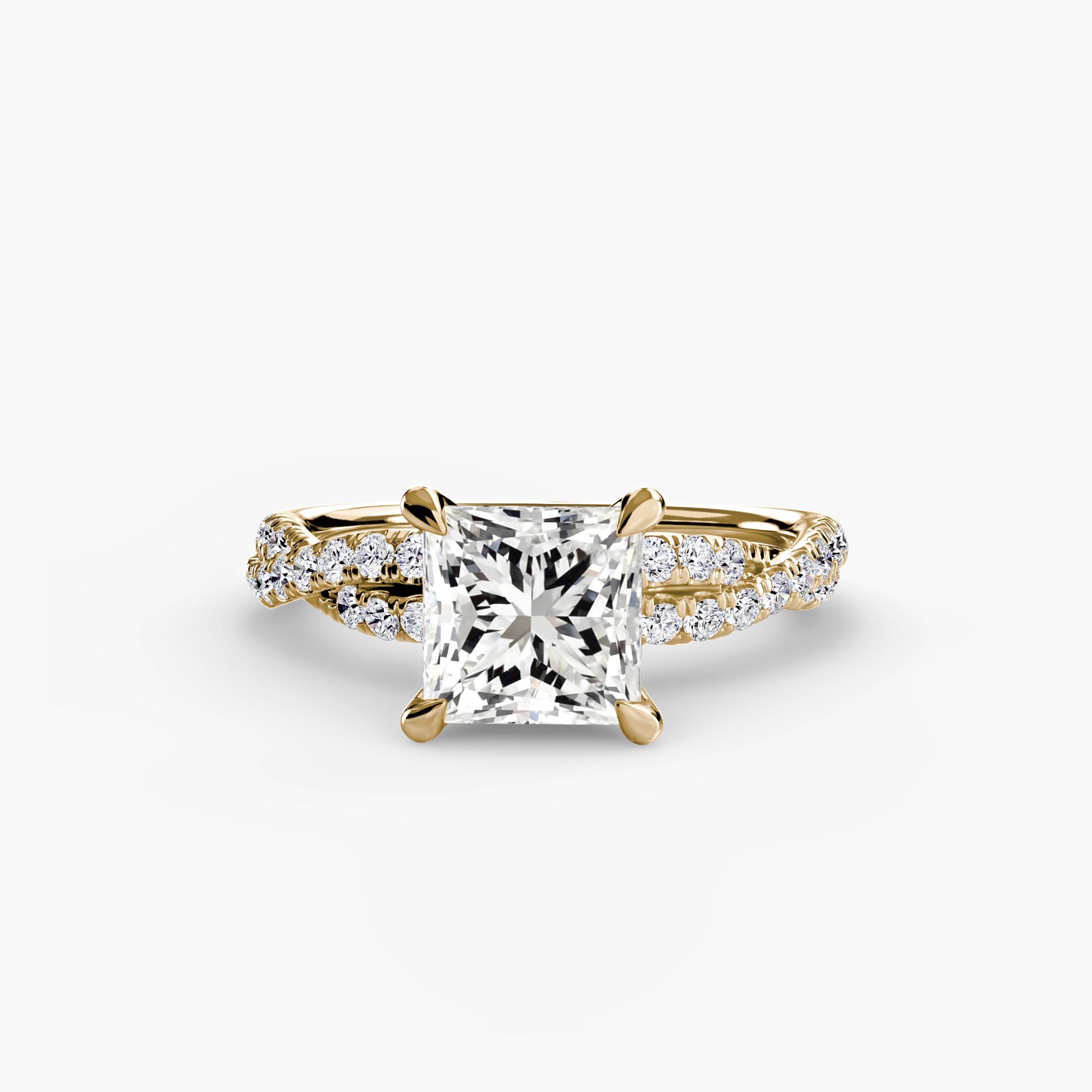 The Twisted Pavé Solitaire Ring