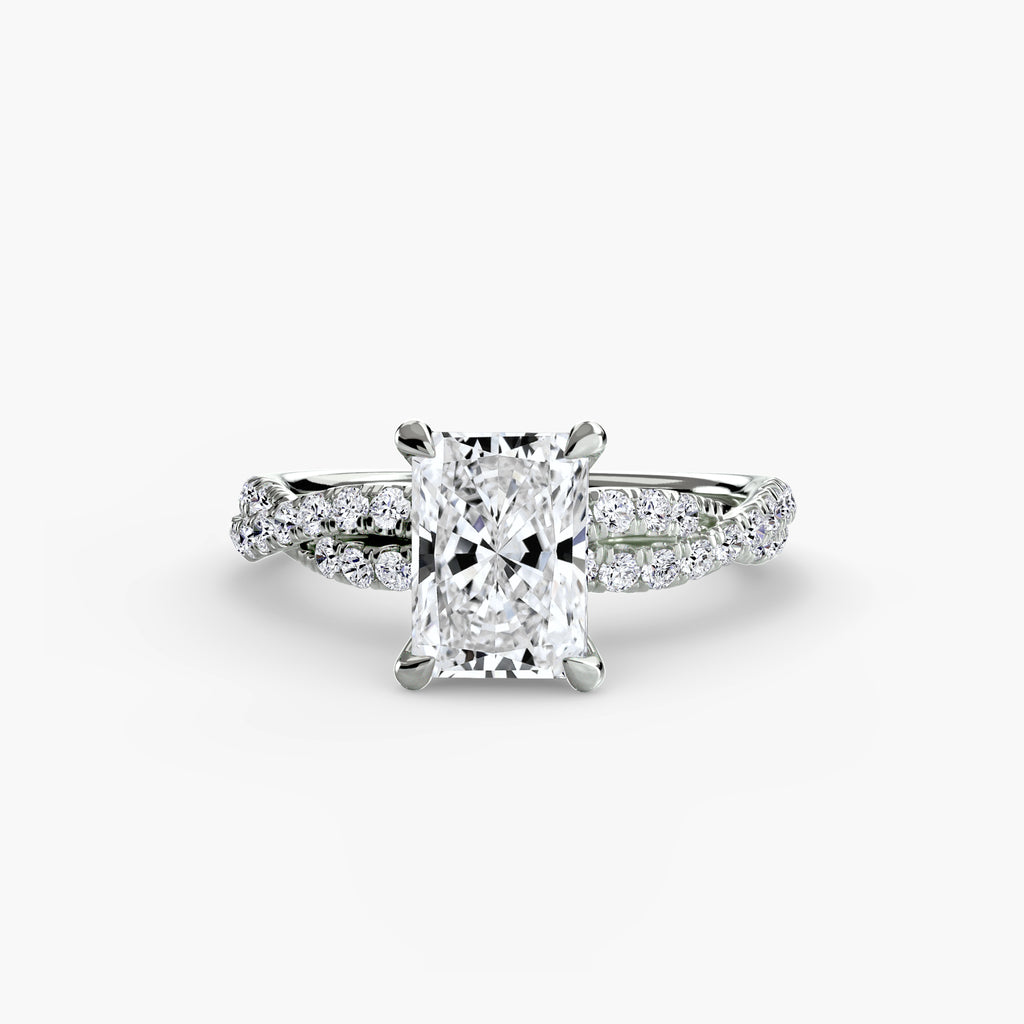The Twisted Pavé Solitaire Ring