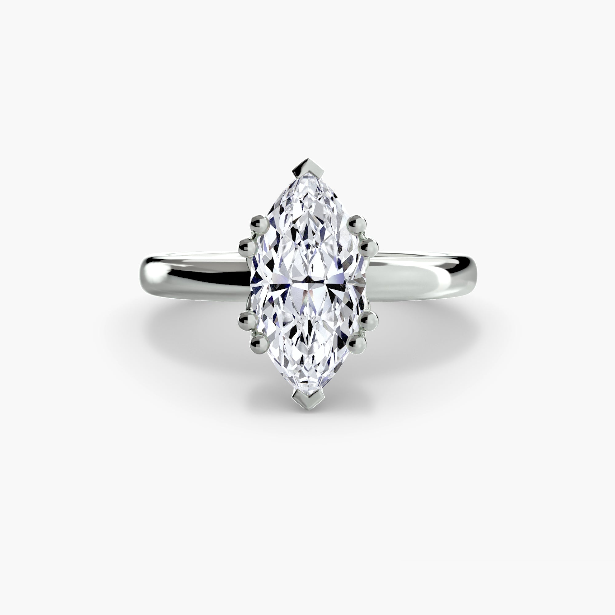 Giorgi Double Prong Solitaire Ring
