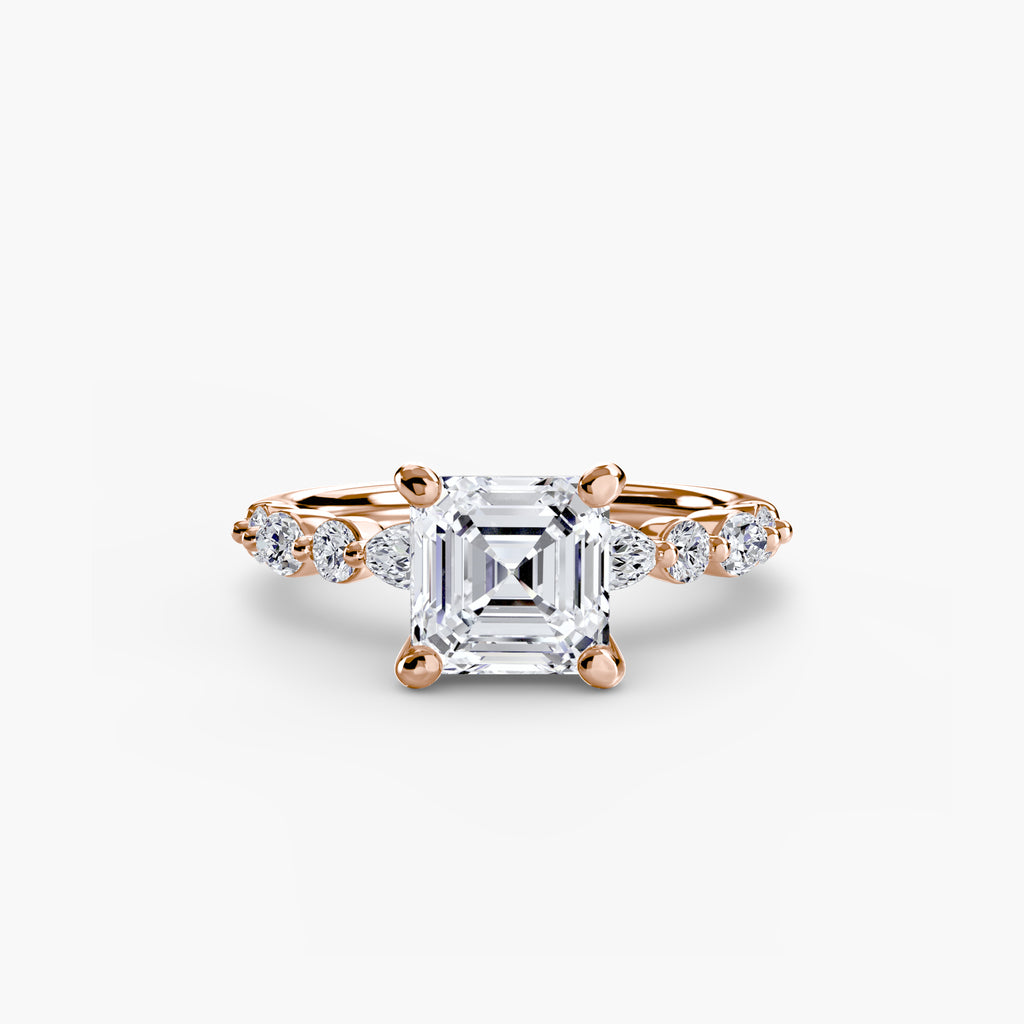 Solitaire Ring with Eternity Pavé