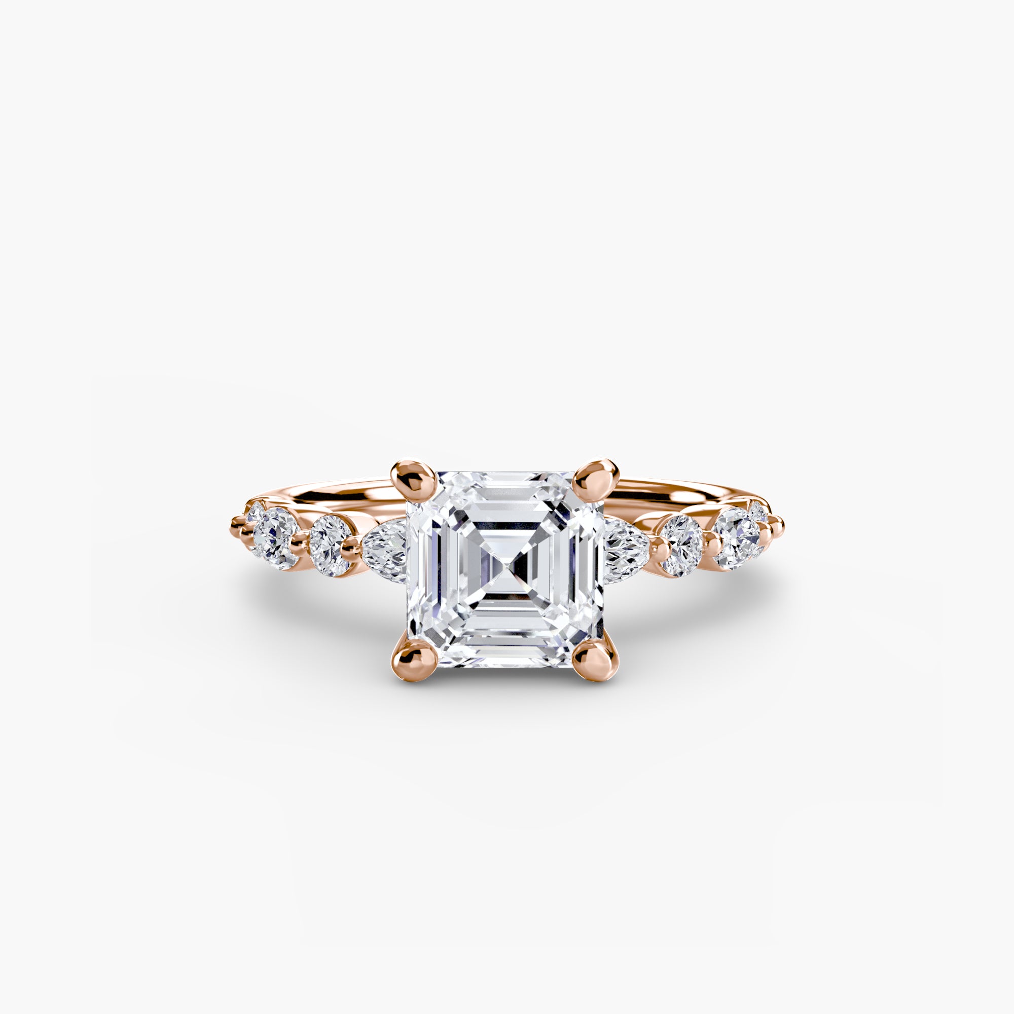 Solitaire Ring with Eternity Pavé
