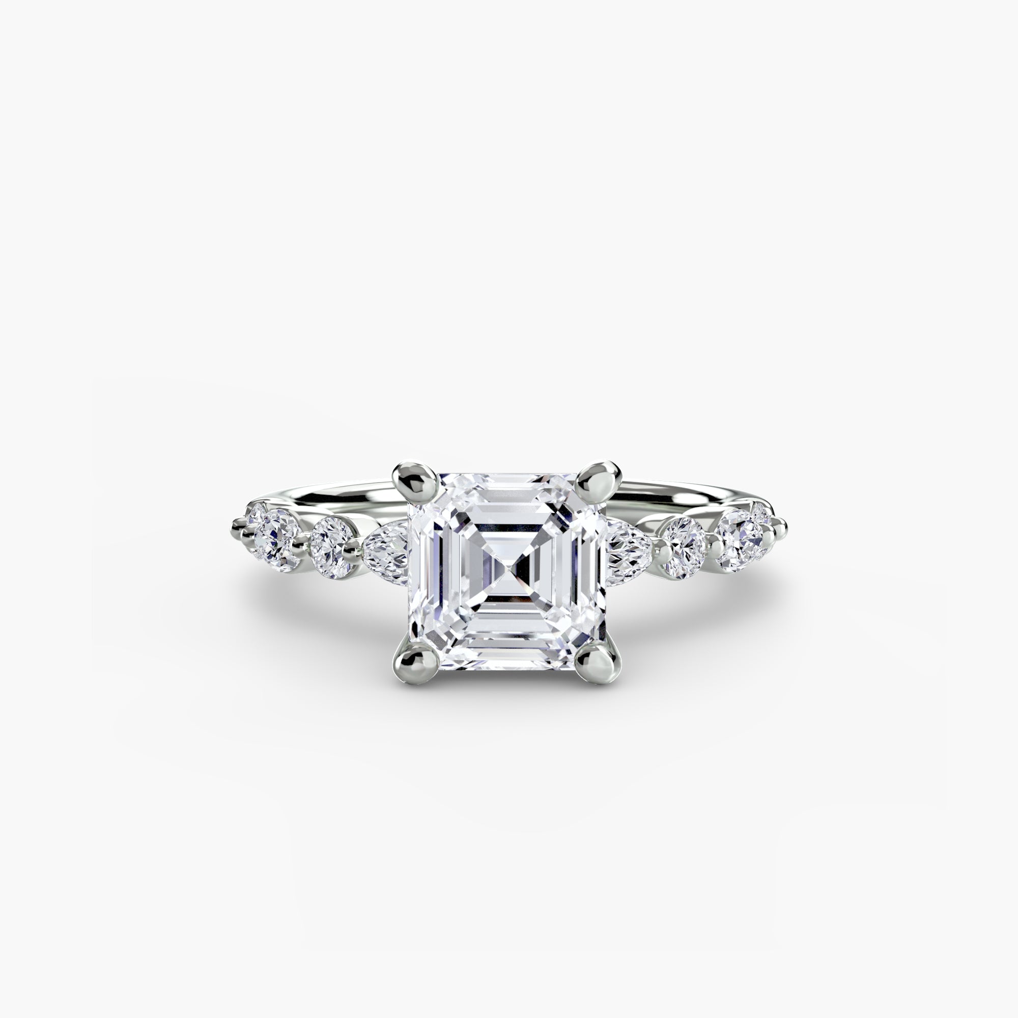 Solitaire Ring with Eternity Pavé