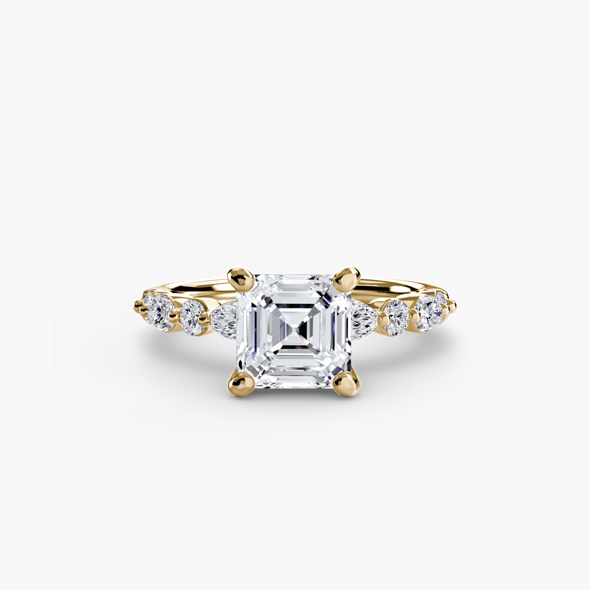 Solitaire Ring with Eternity Pavé