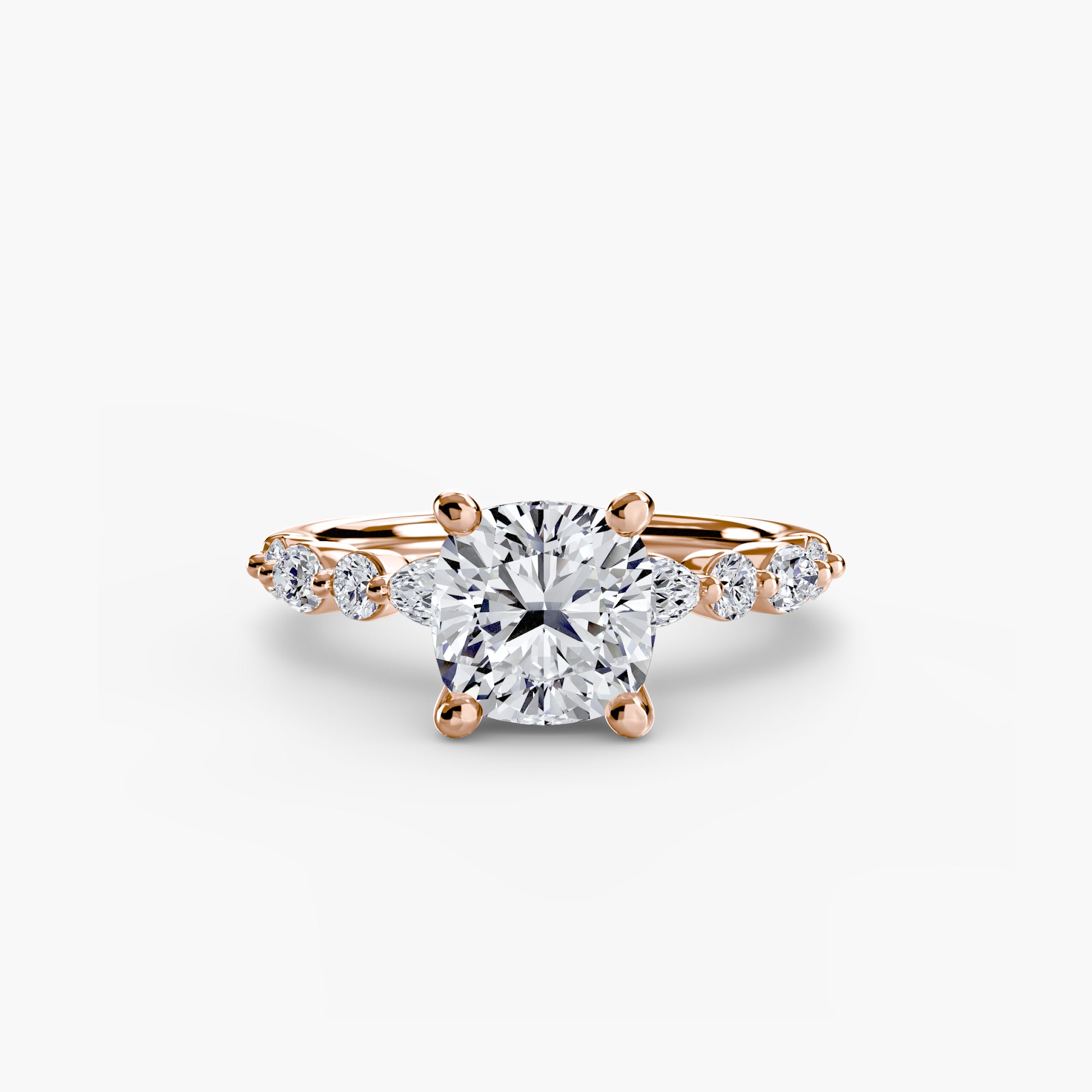 Solitaire Ring with Eternity Pavé
