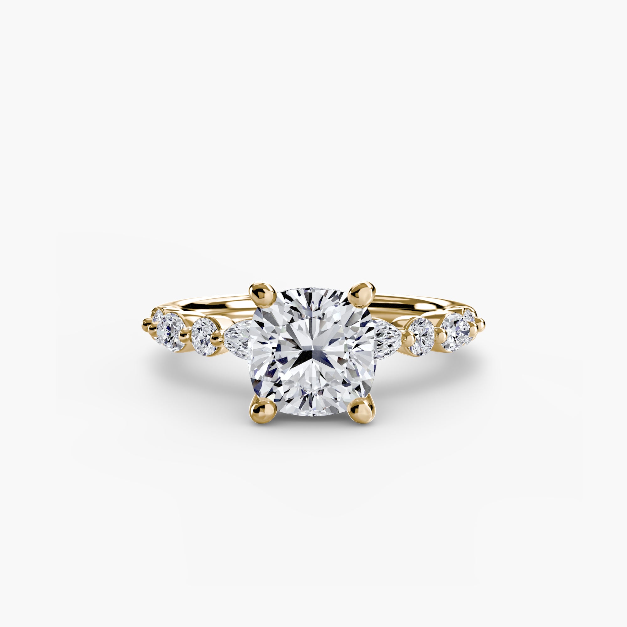 Solitaire Ring with Eternity Pavé