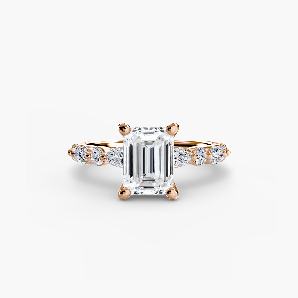 Solitaire Ring with Eternity Pavé