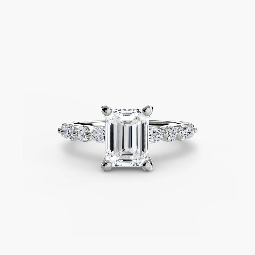 Solitaire Ring with Eternity Pavé