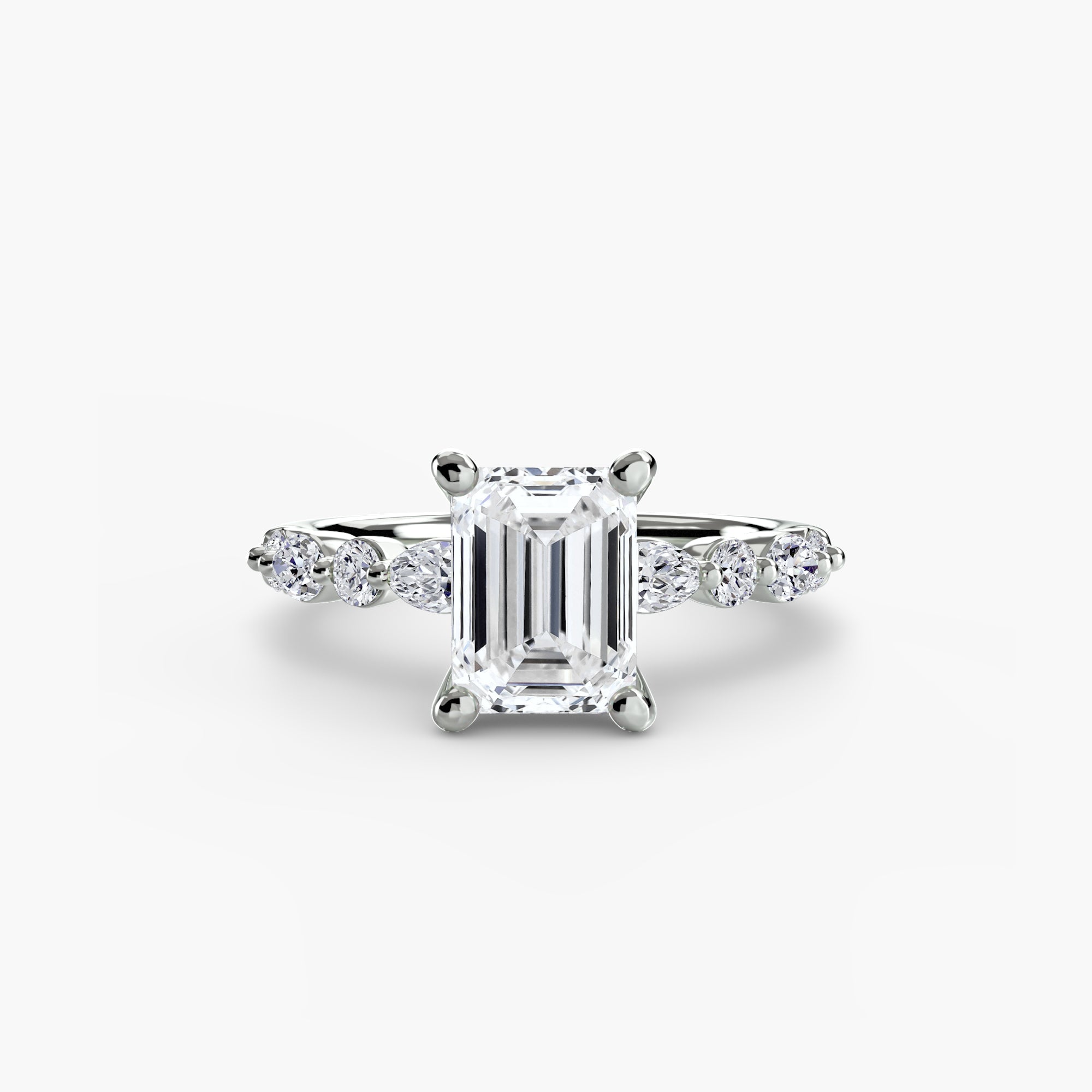 Solitaire Ring with Eternity Pavé