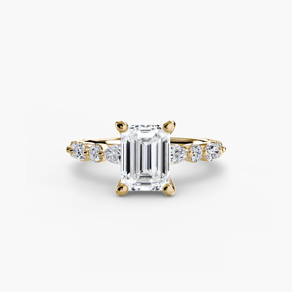 Solitaire Ring with Eternity Pavé