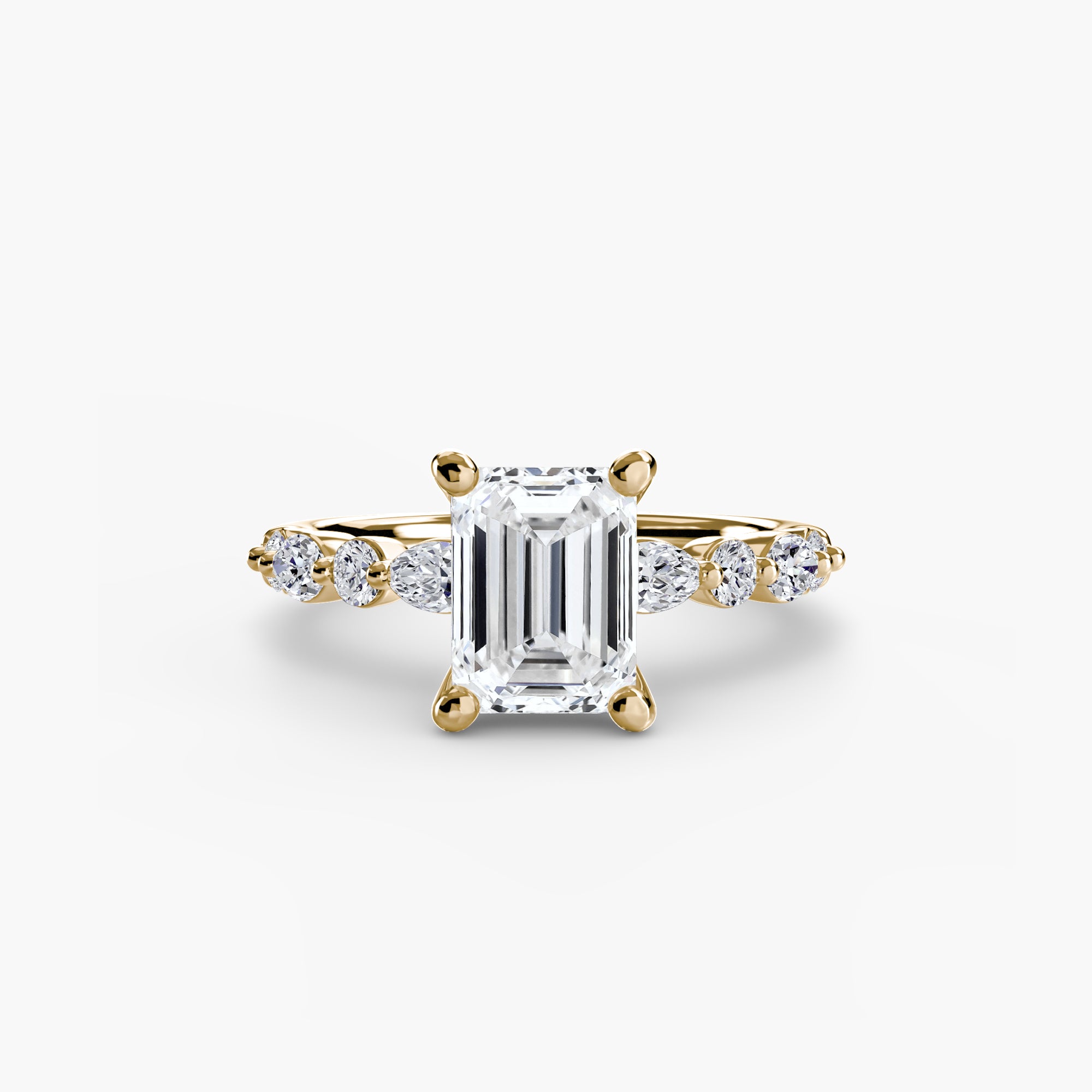Solitaire Ring with Eternity Pavé