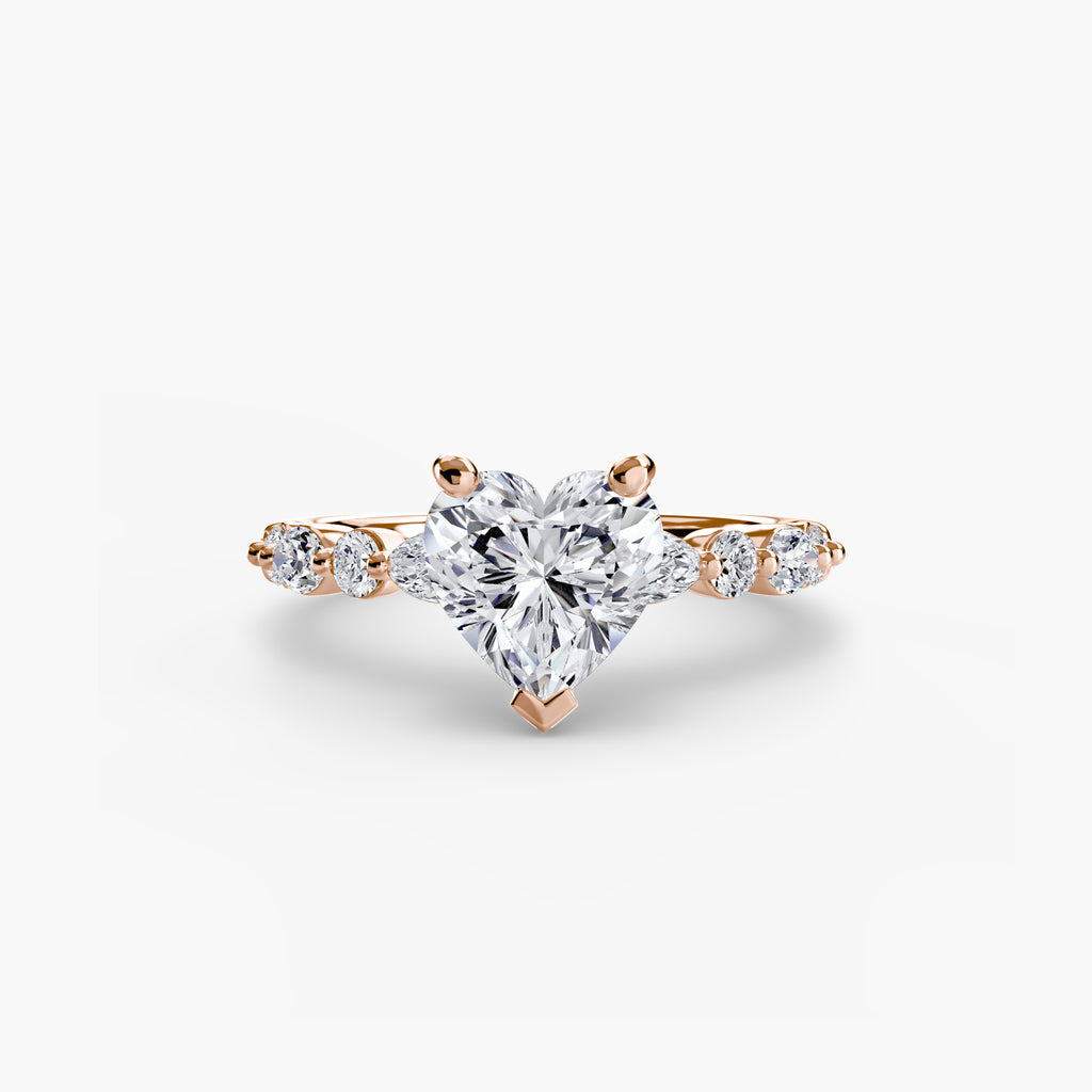Solitaire Ring with Eternity Pavé