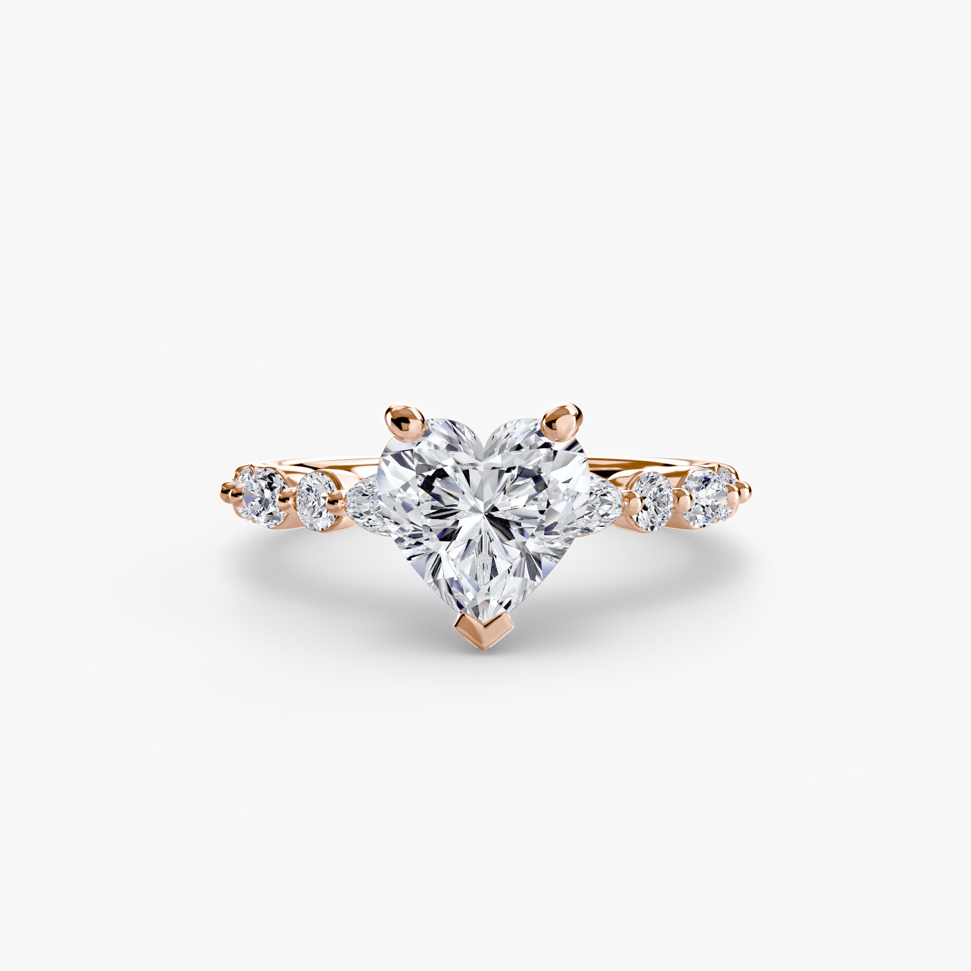 Solitaire Ring with Eternity Pavé