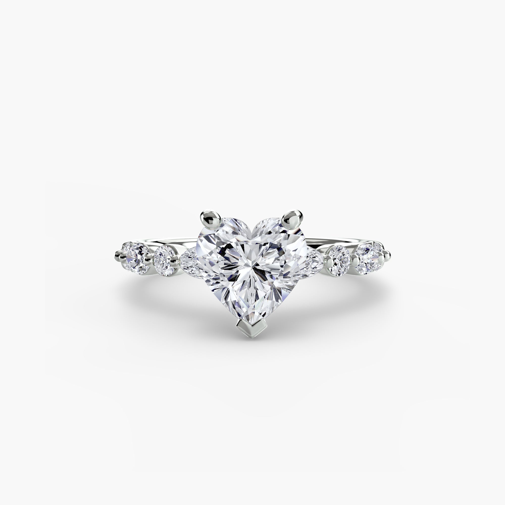 Solitaire Ring with Eternity Pavé