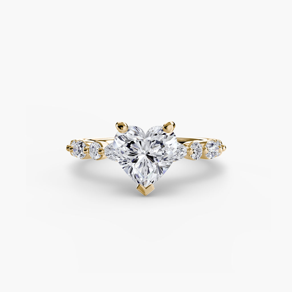 Solitaire Ring with Eternity Pavé