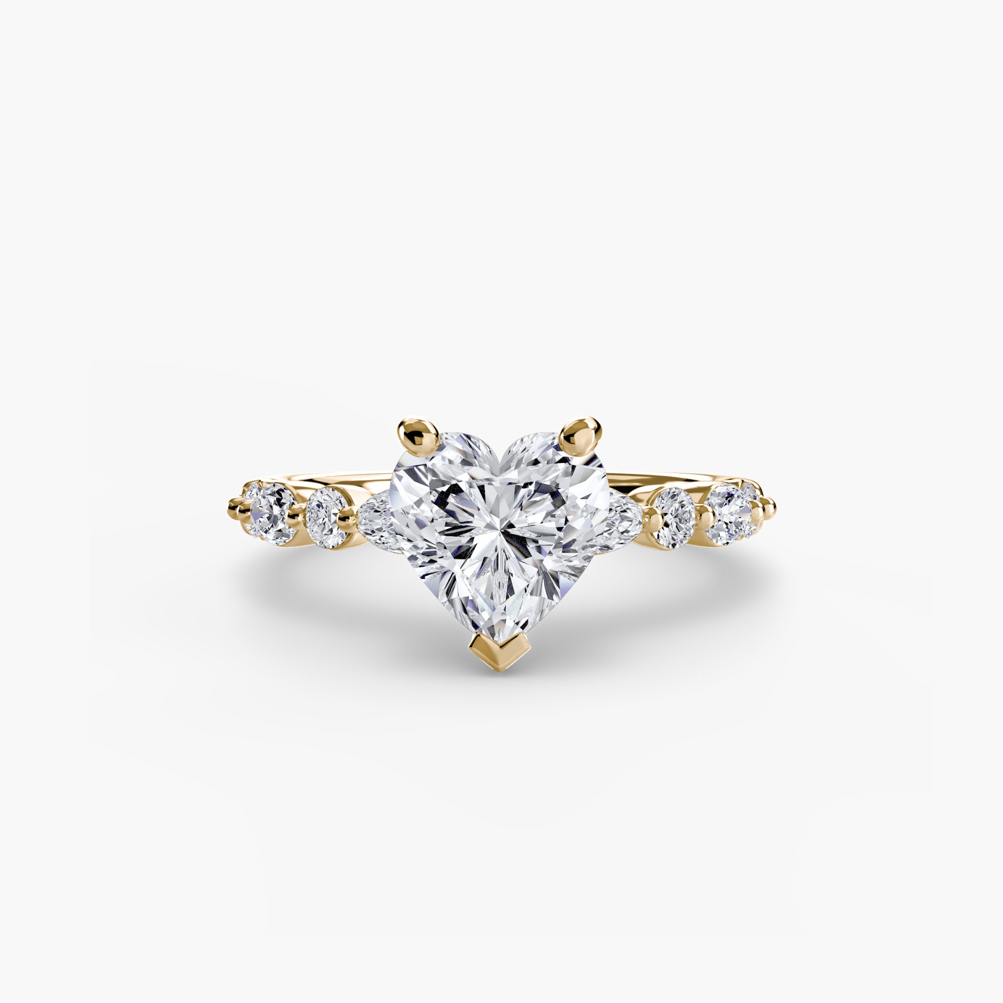 Solitaire Ring with Eternity Pavé