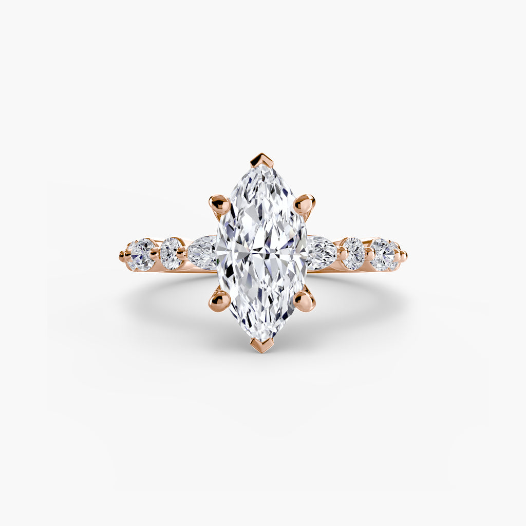 Solitaire Ring with Eternity Pavé