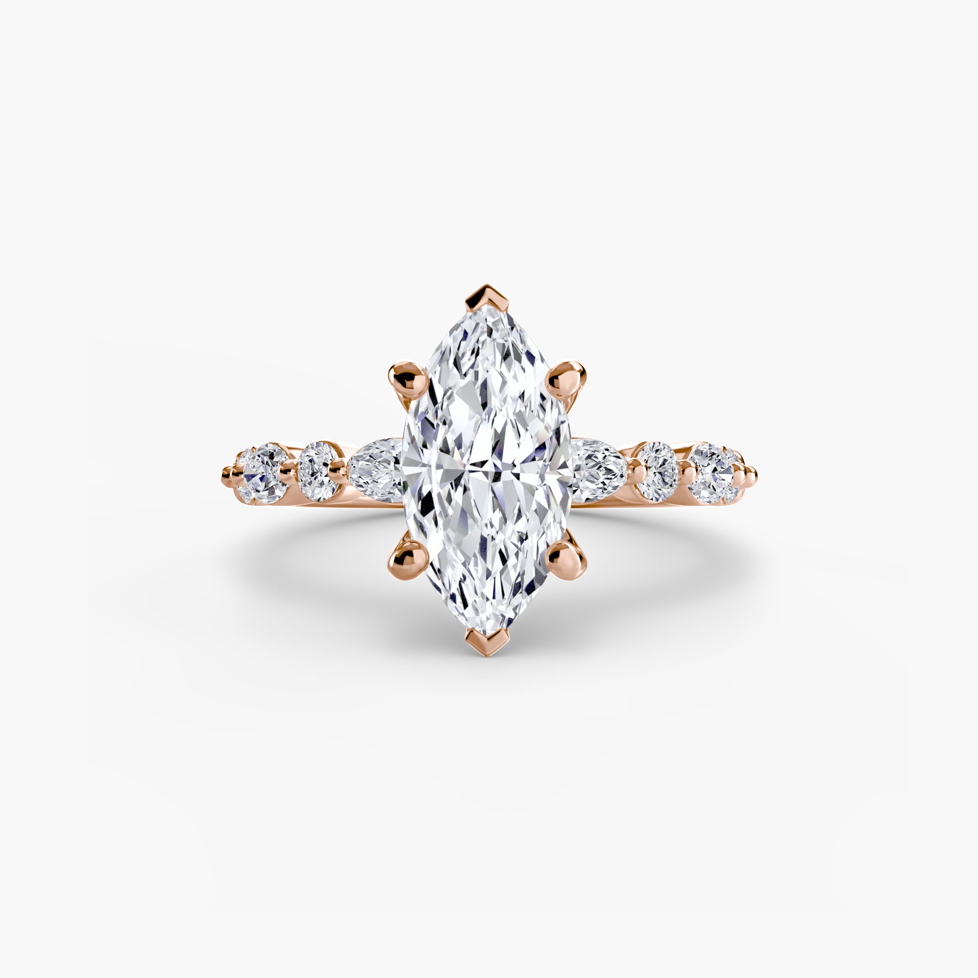 Solitaire Ring with Eternity Pavé