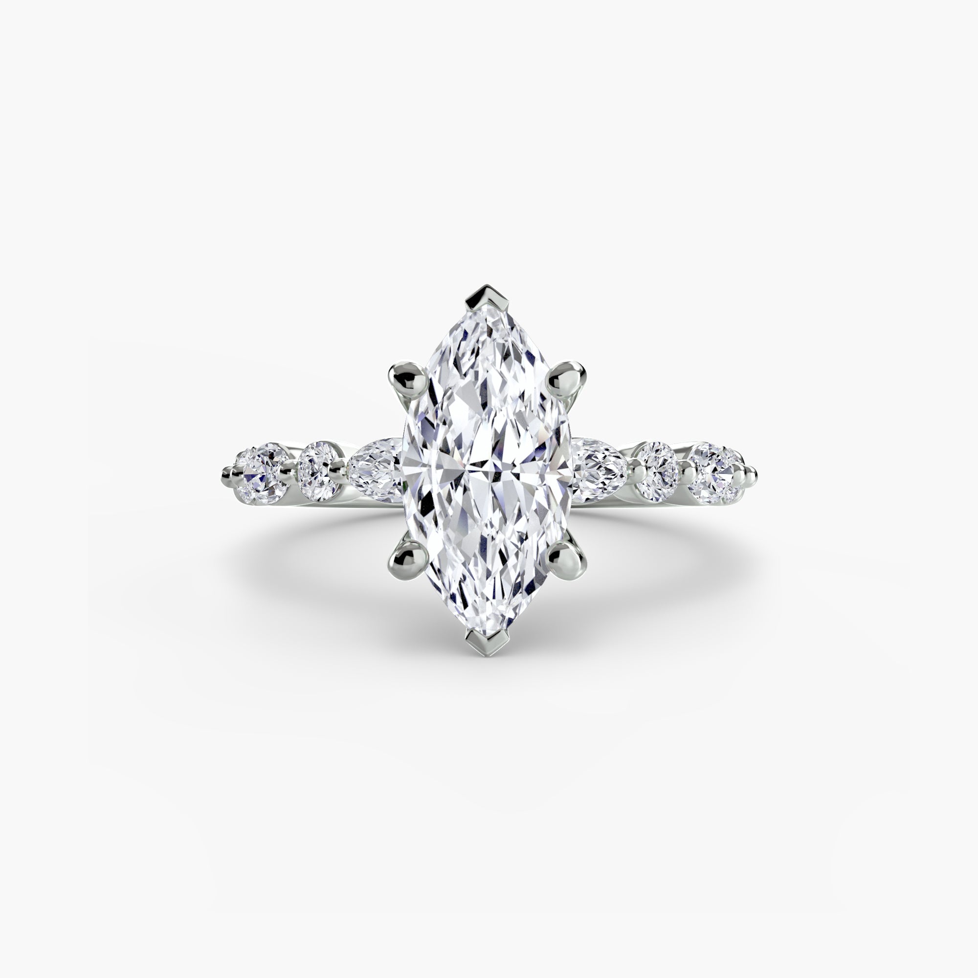 Solitaire Ring with Eternity Pavé