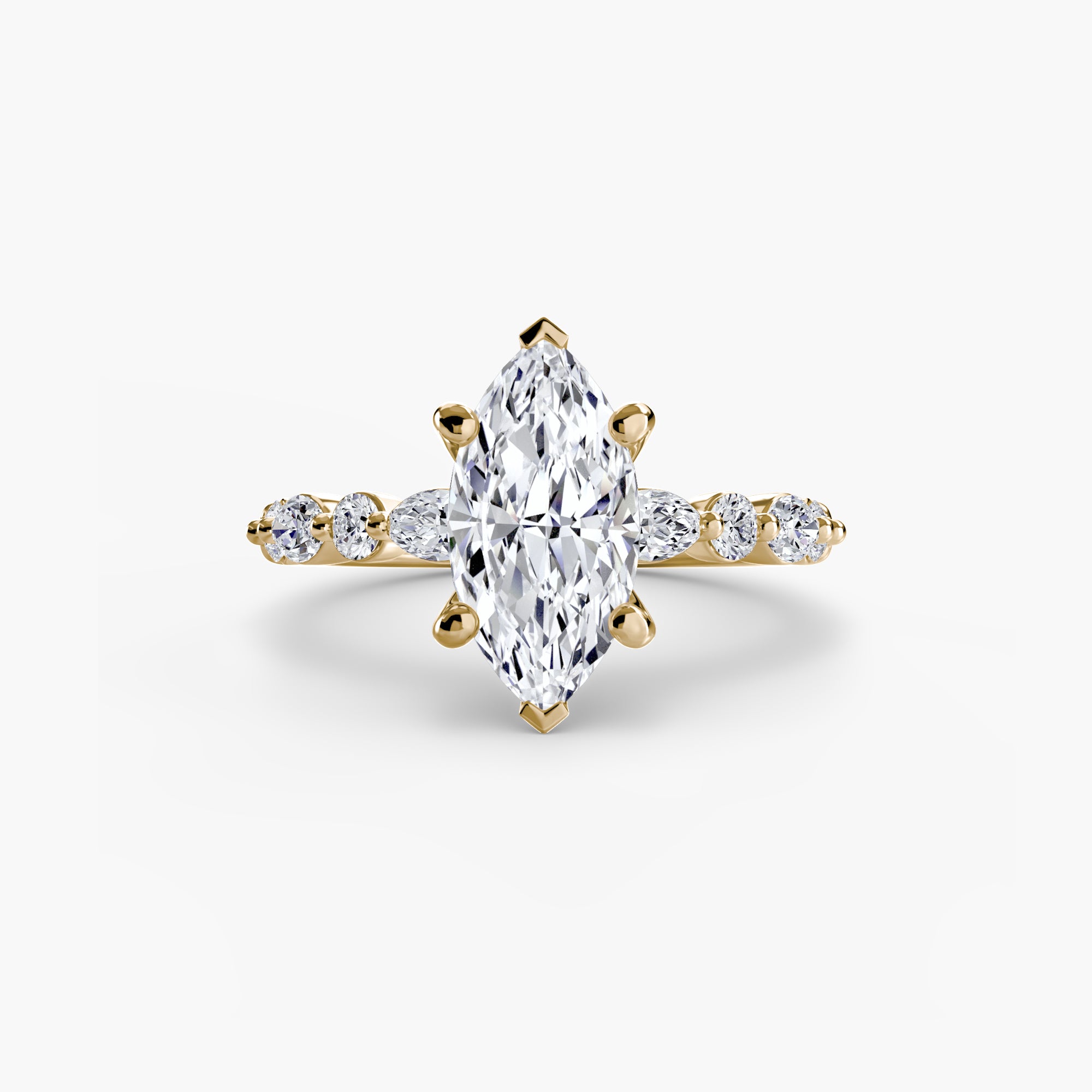 Solitaire Ring with Eternity Pavé