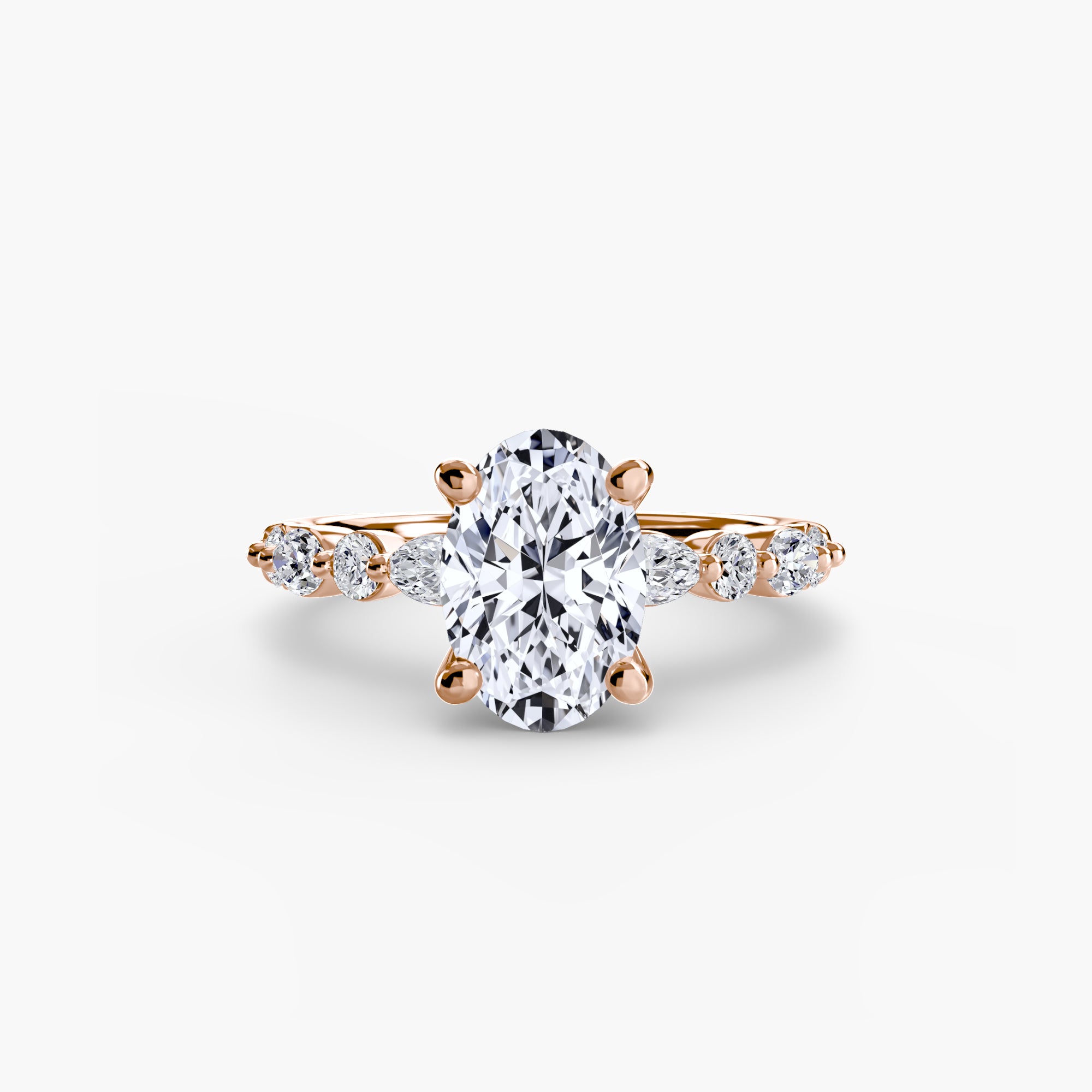 Solitaire Ring with Eternity Pavé