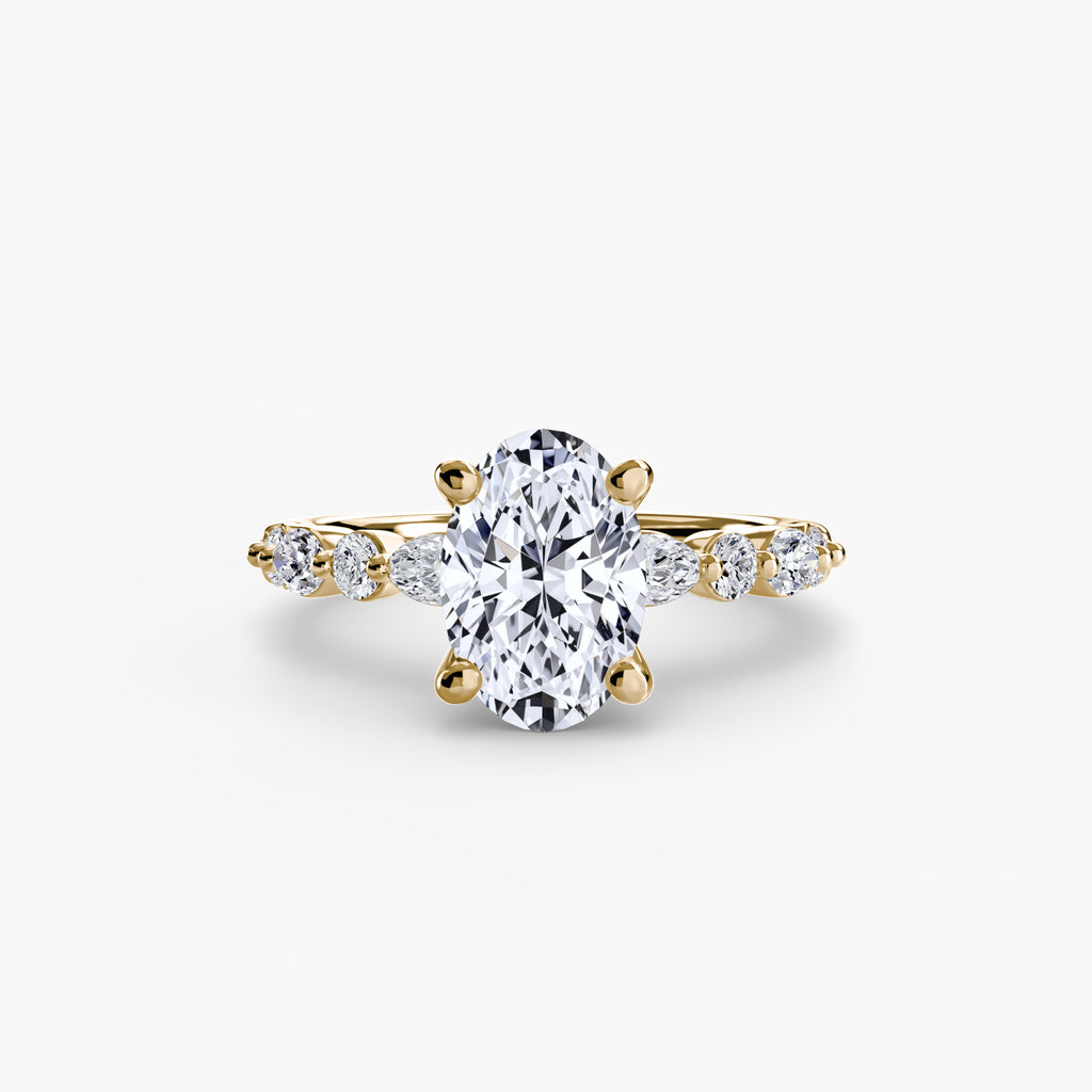 Solitaire Ring with Eternity Pavé