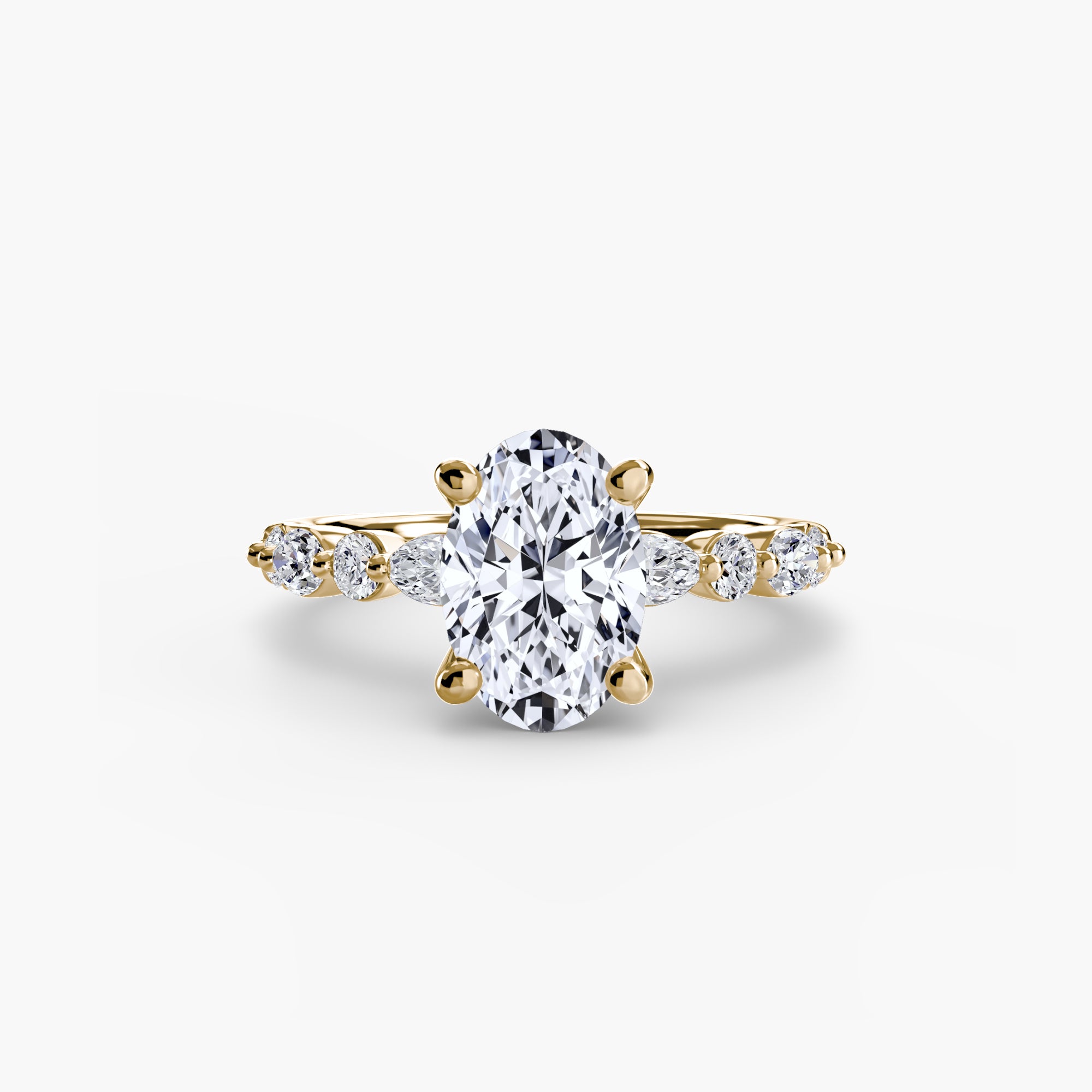 Solitaire Ring with Eternity Pavé
