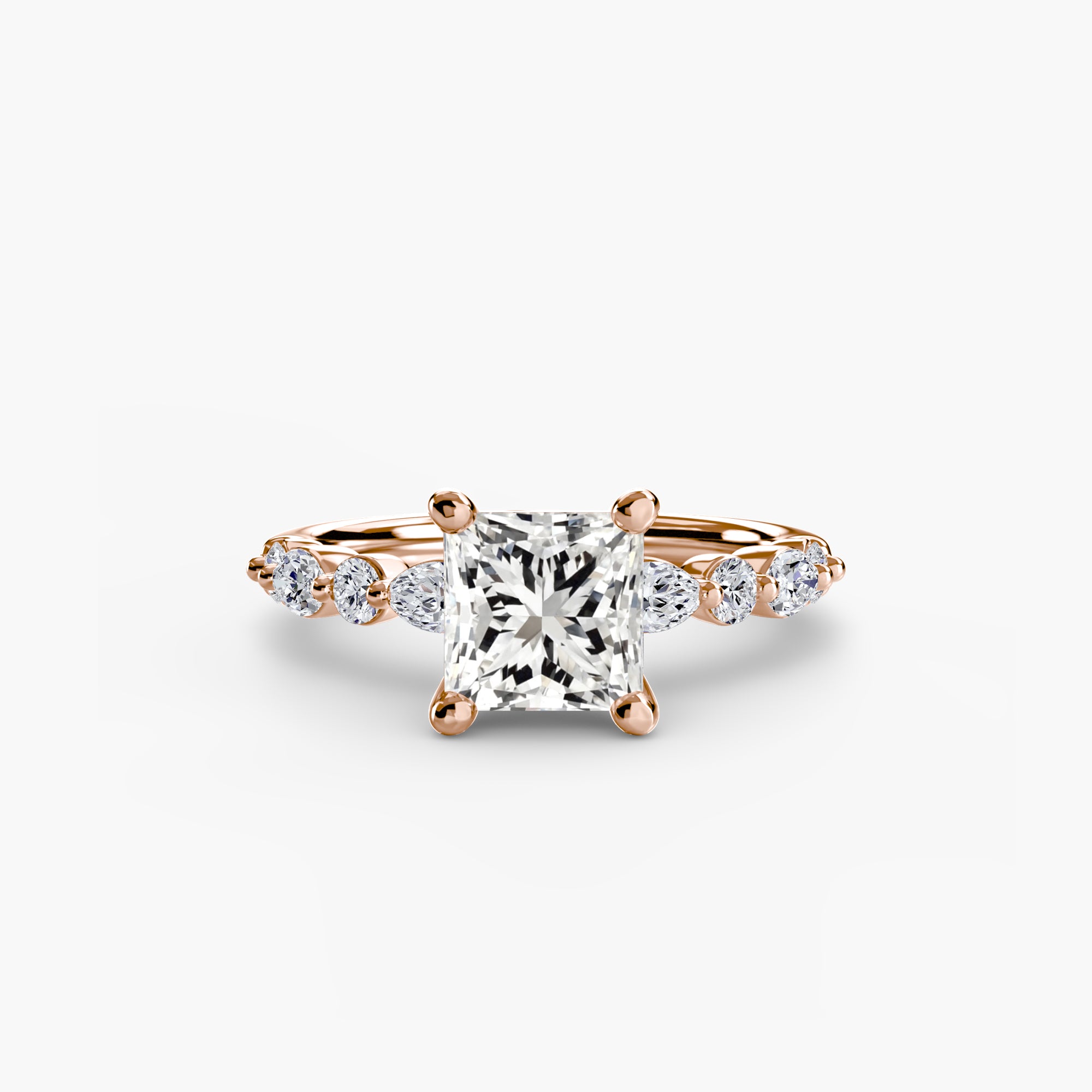 Solitaire Ring with Eternity Pavé