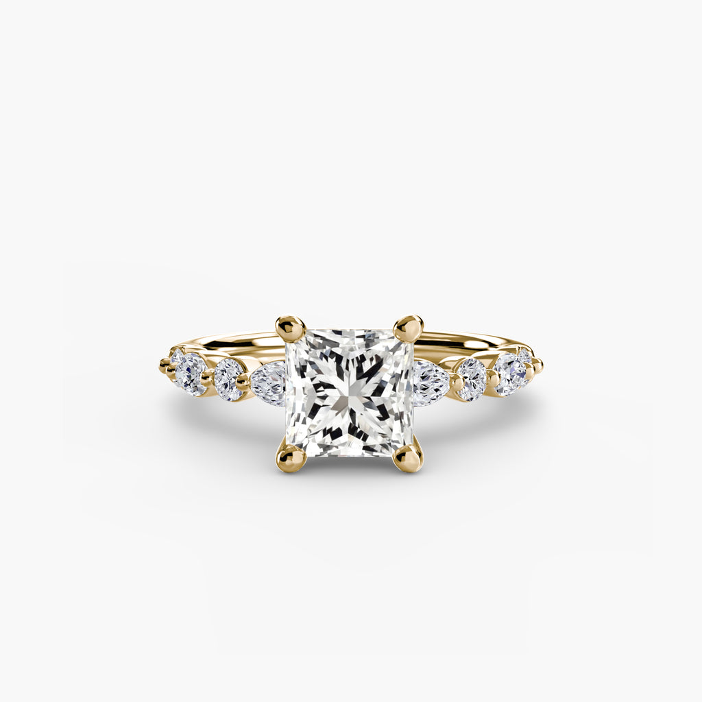 Solitaire Ring with Eternity Pavé