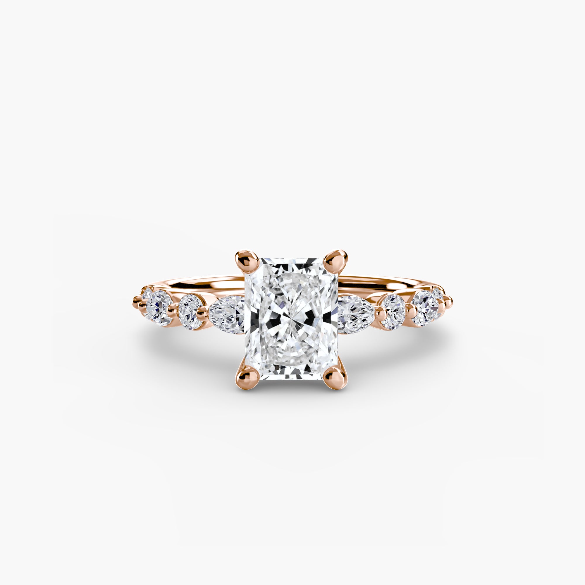 Solitaire Ring with Eternity Pavé