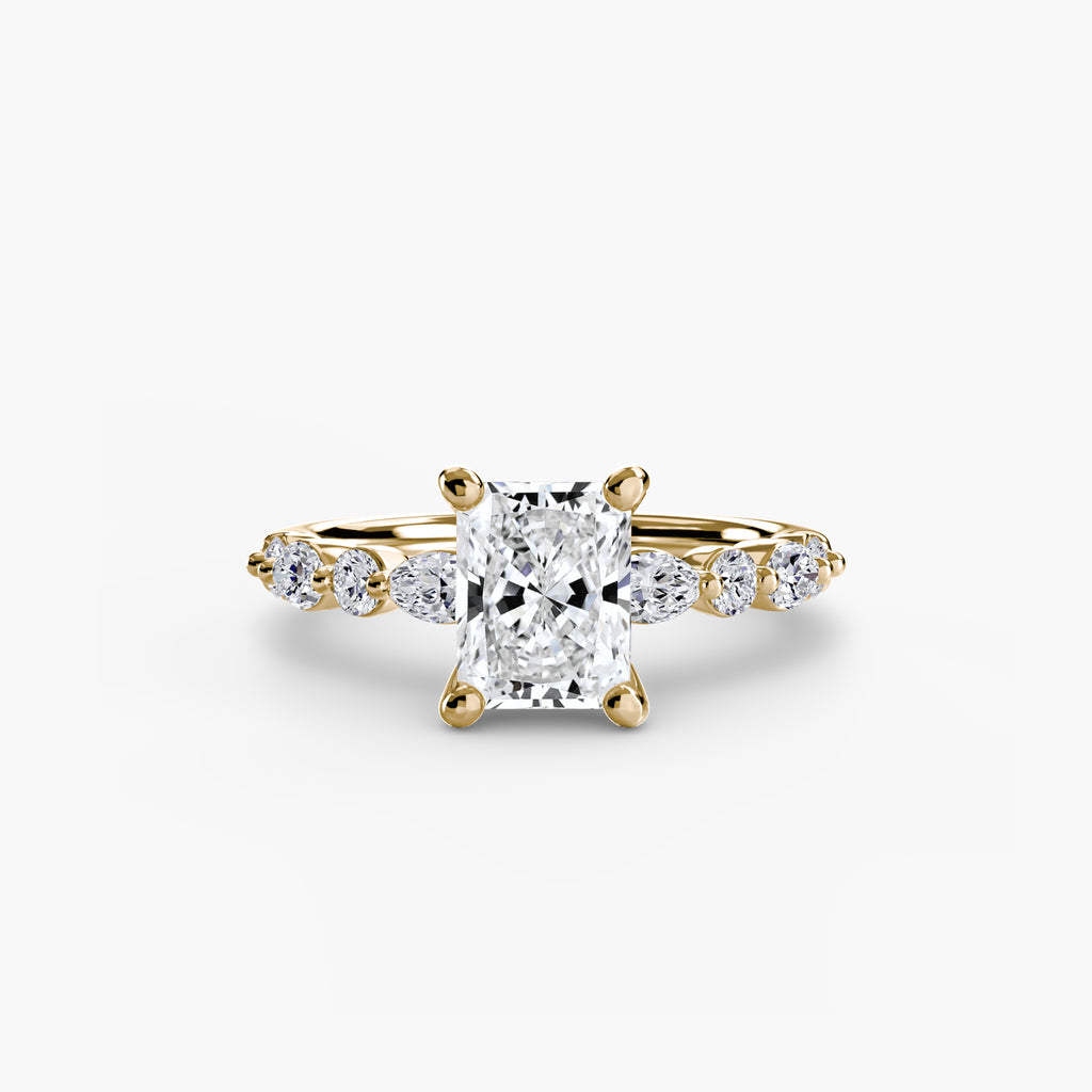 Solitaire Ring with Eternity Pavé