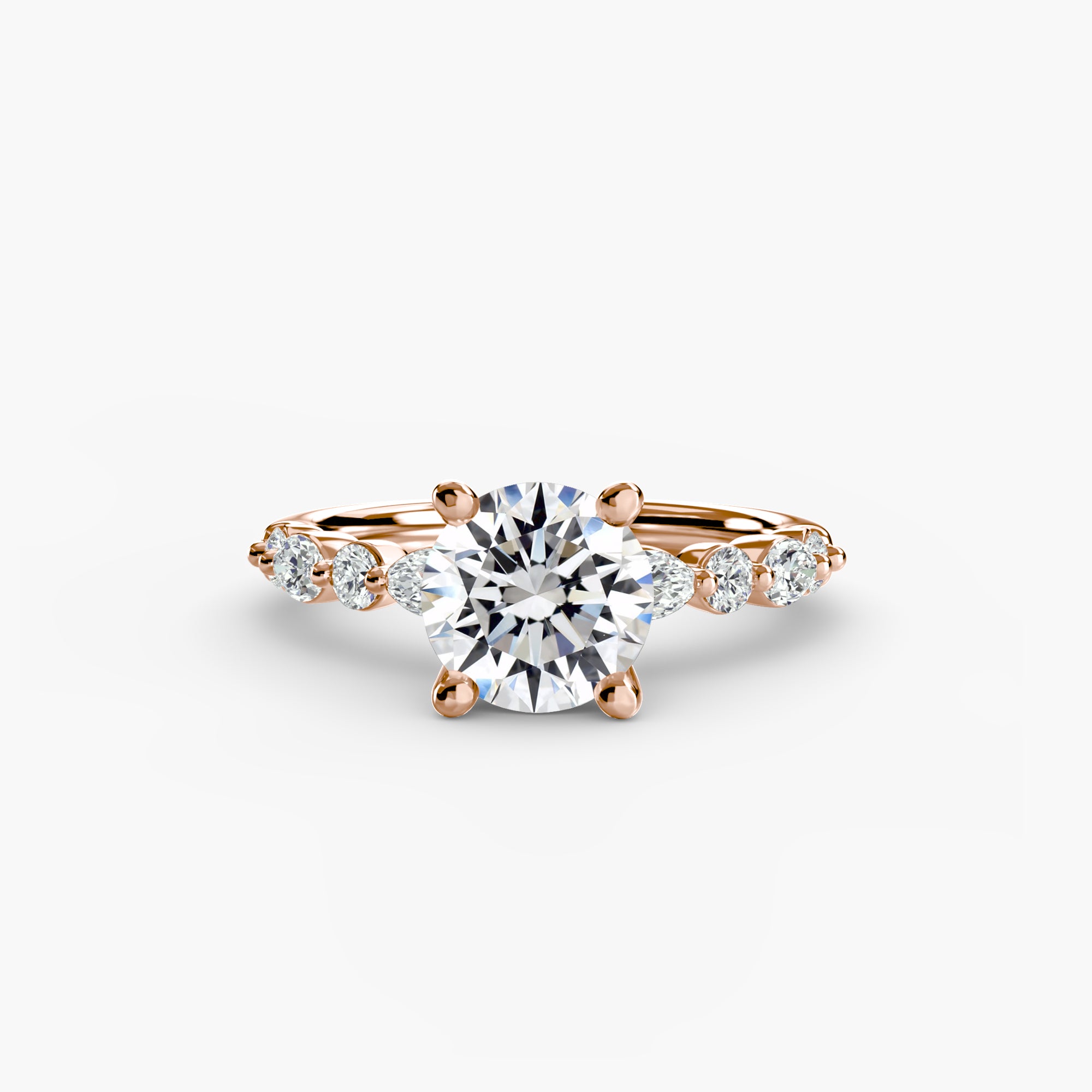 Solitaire Ring with Eternity Pavé