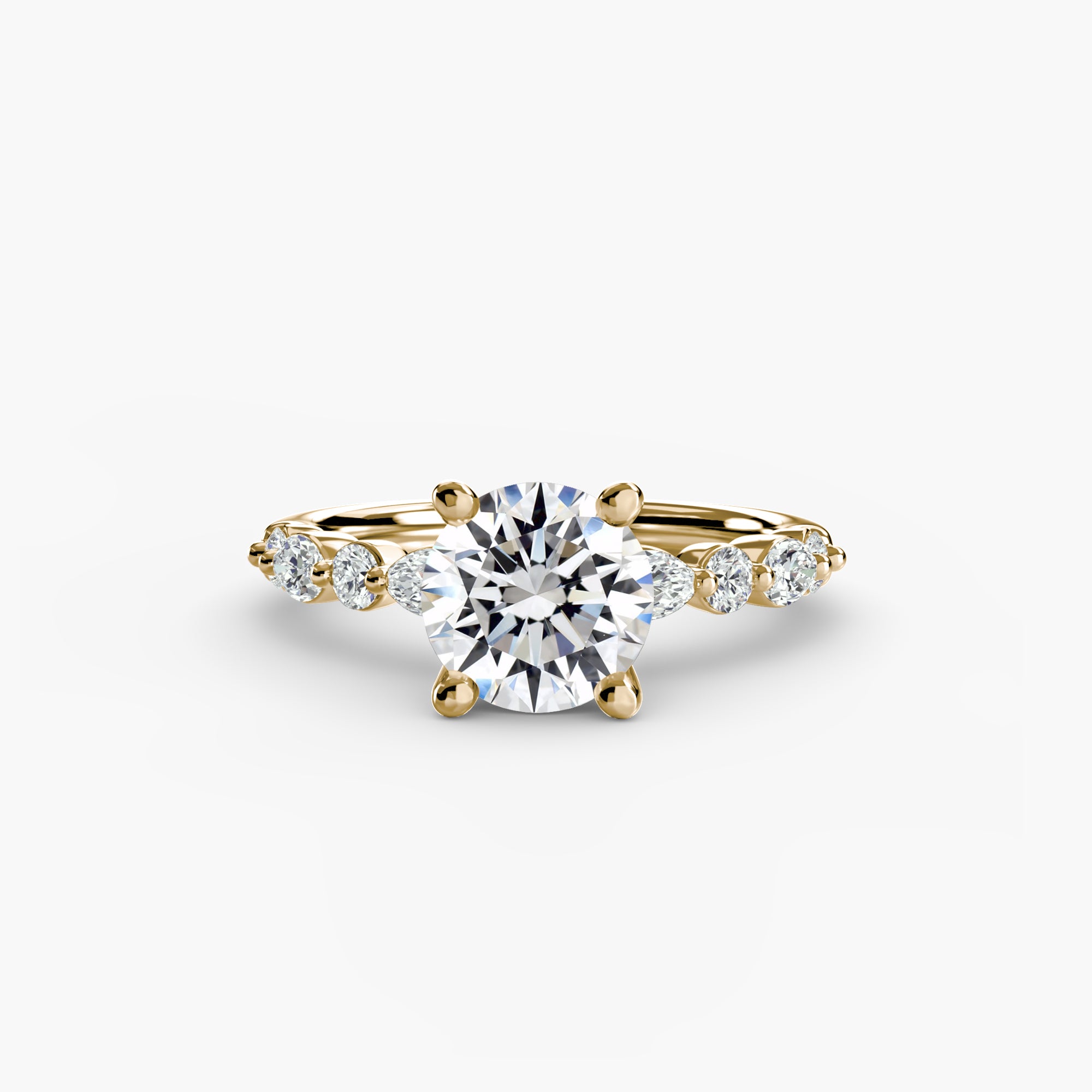 Solitaire Ring with Eternity Pavé